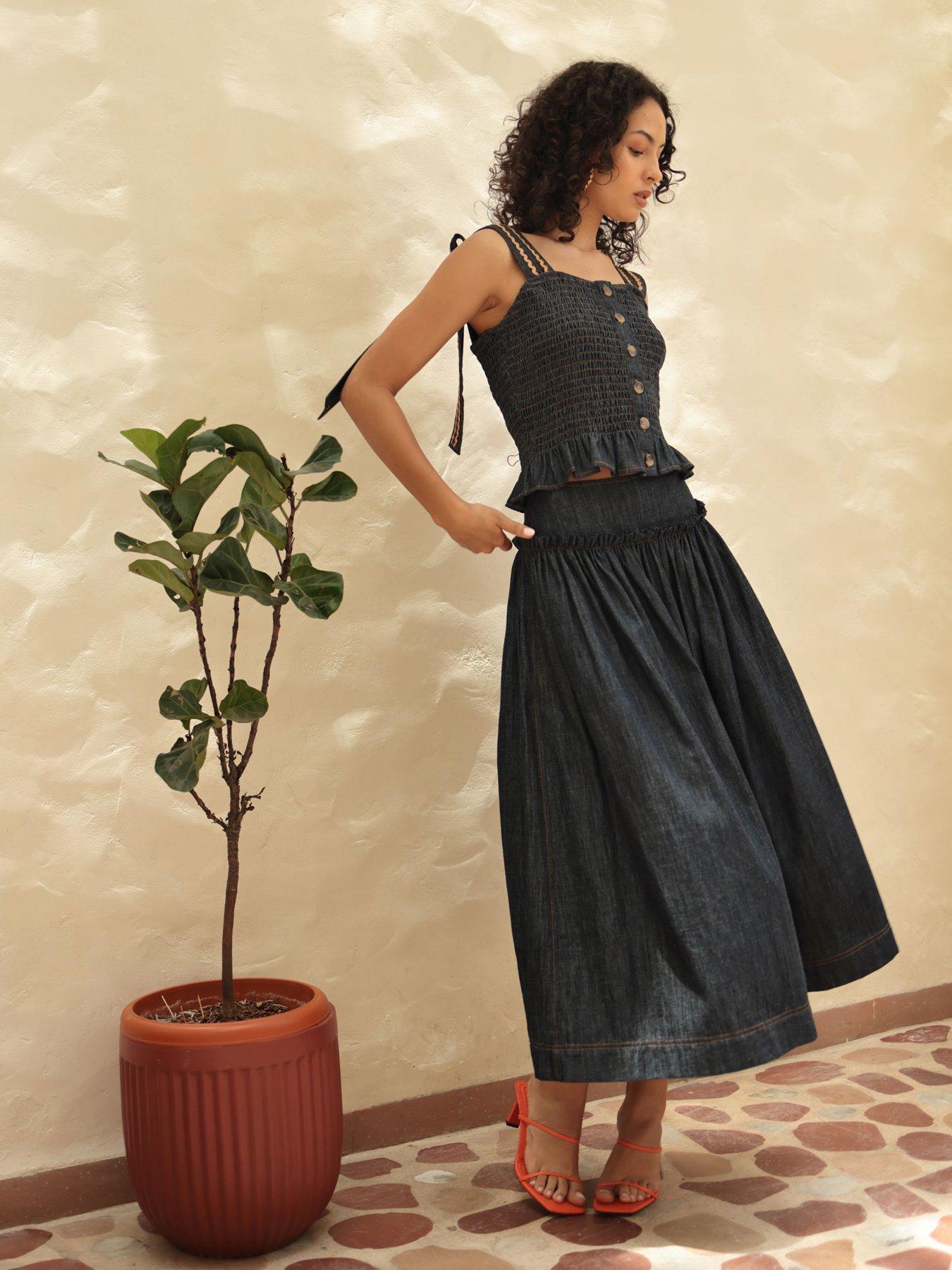 Emily Lovelock Ivy Denim Blouse - Blue