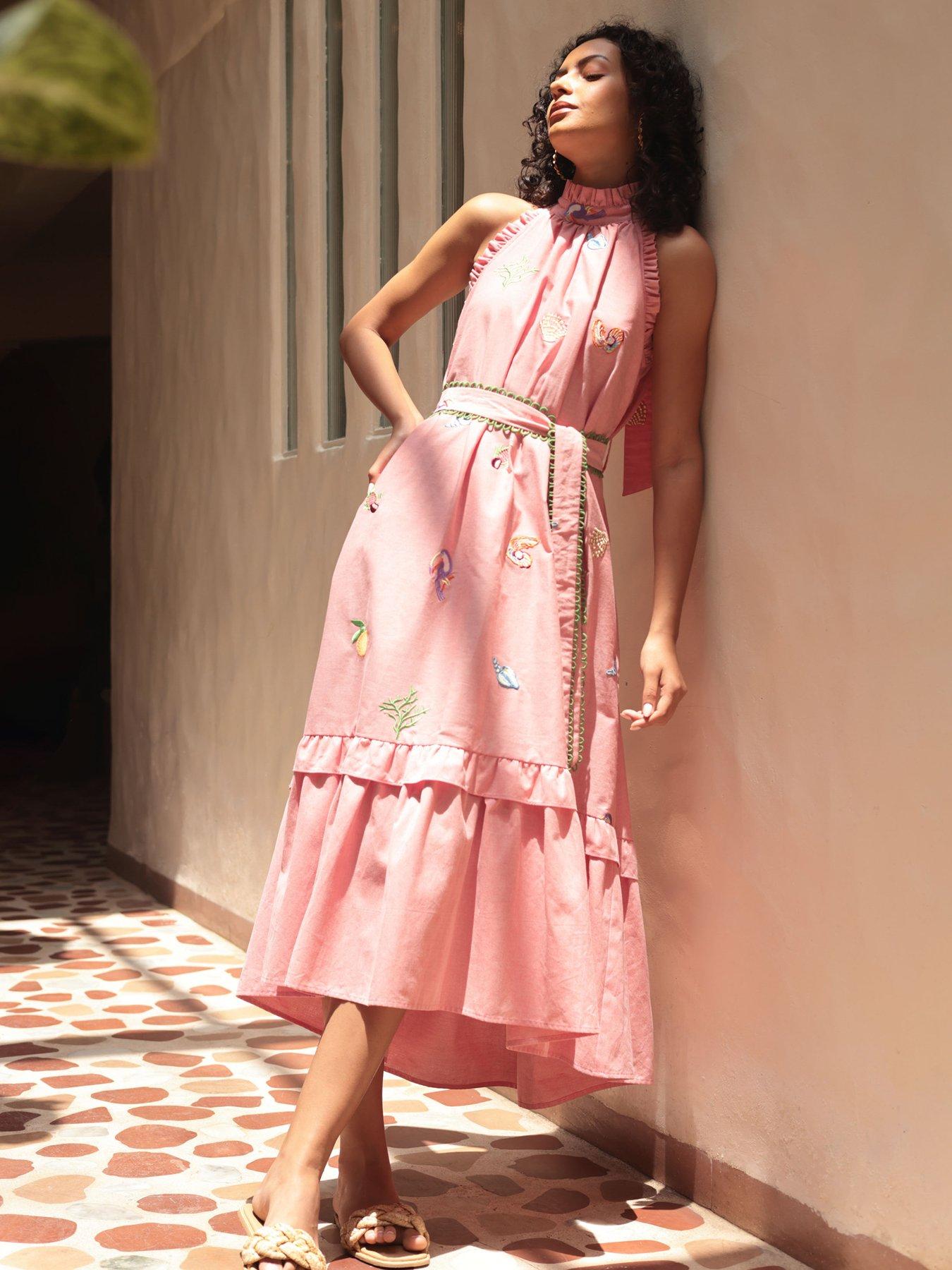 Emily Lovelock Celine Embroidered Dress