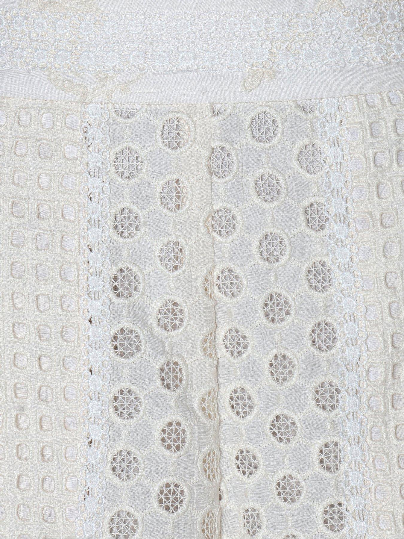 Image 4 of 4 of Emily Lovelock Nova Broderie Anglaise Shorts - White