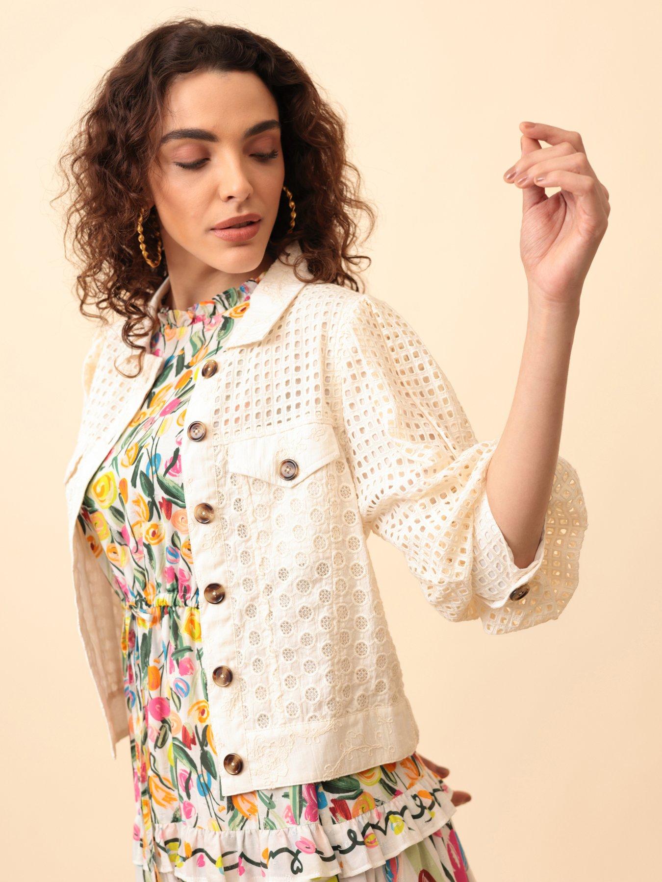 Image 1 of 5 of Emily Lovelock Judy Broderie Anglaise Jacket