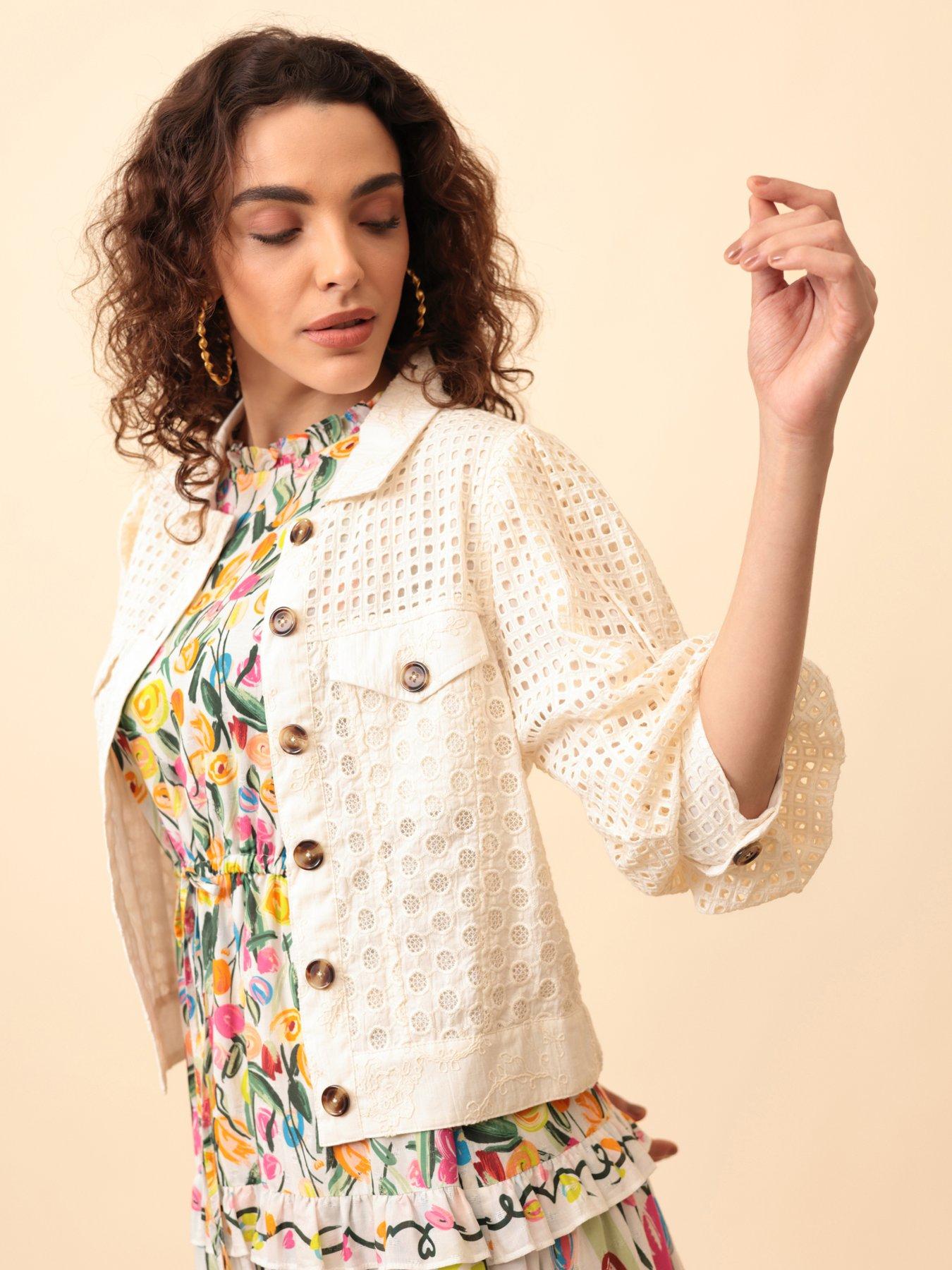 Image 4 of 5 of Emily Lovelock Judy Broderie Anglaise Jacket