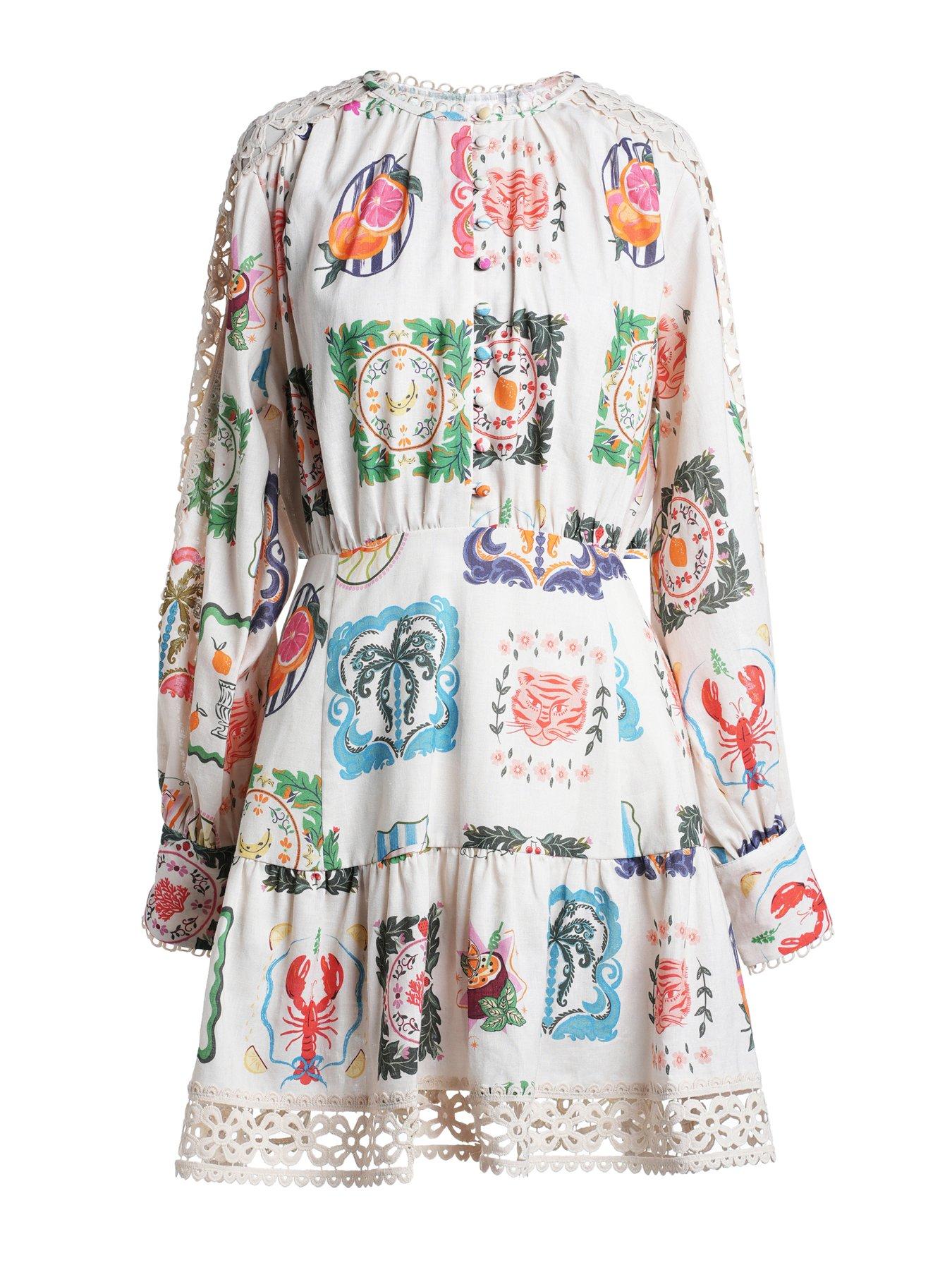 Image 3 of 6 of Emily Lovelock Elora Print Dress