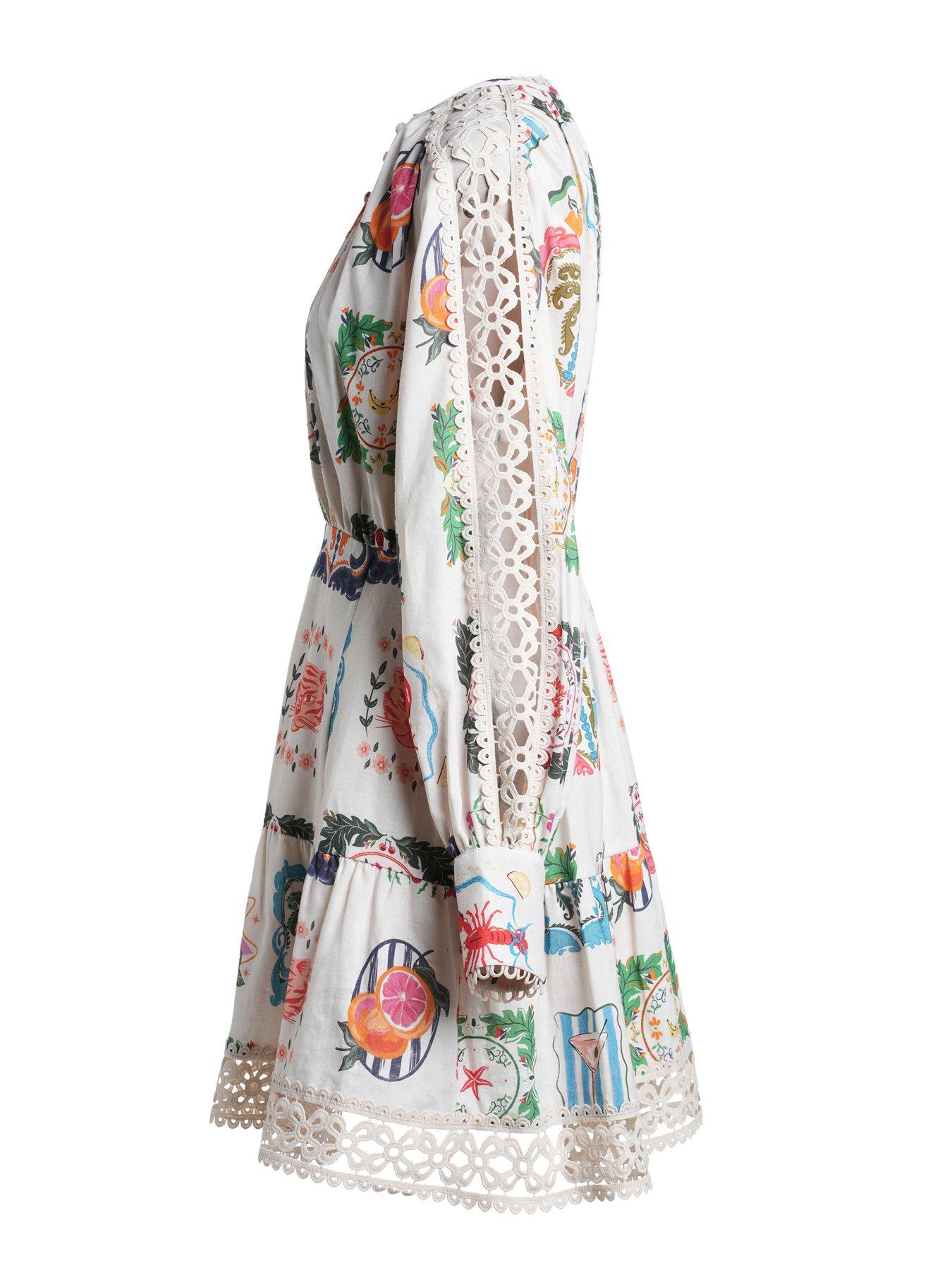 Image 4 of 6 of Emily Lovelock Elora Print Dress