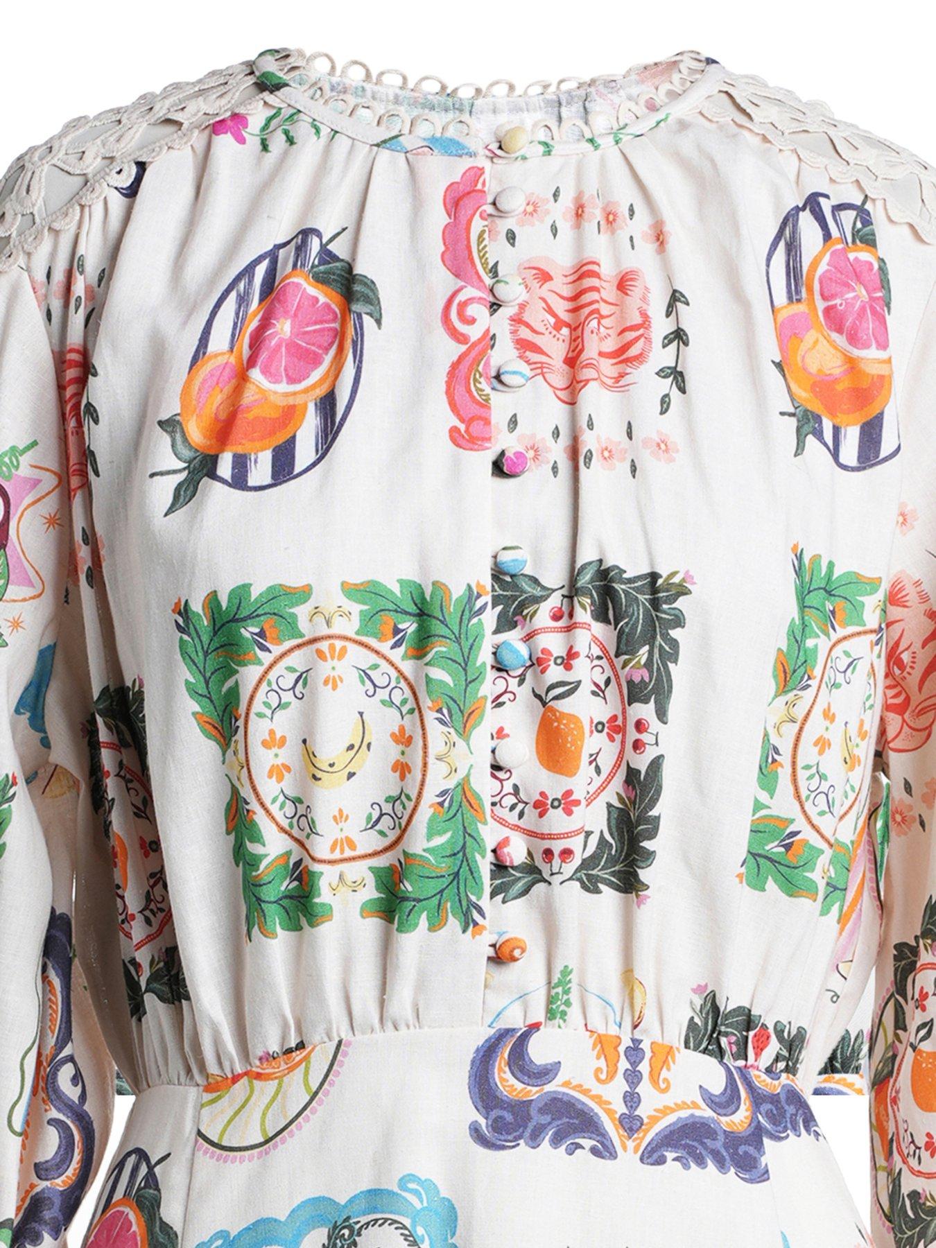 Image 6 of 6 of Emily Lovelock Elora Print Dress