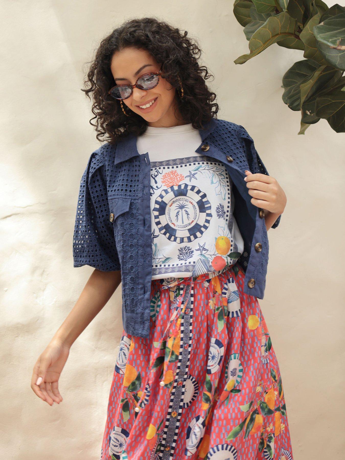 Emily Lovelock Kate Print T-Shirt - White