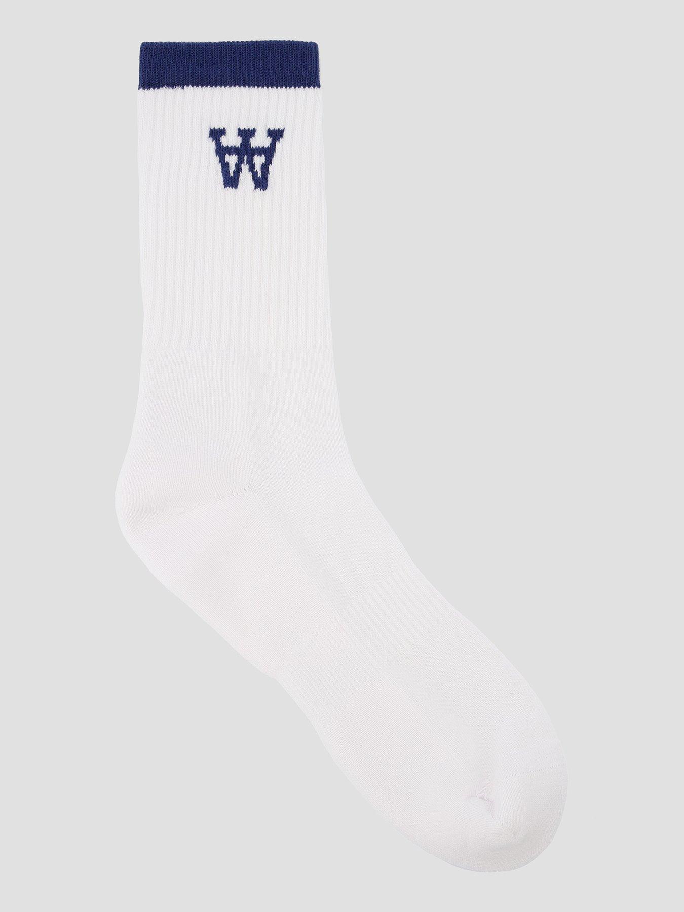 WOOD WOOD Double A By Con Tennis Crew Socks - White