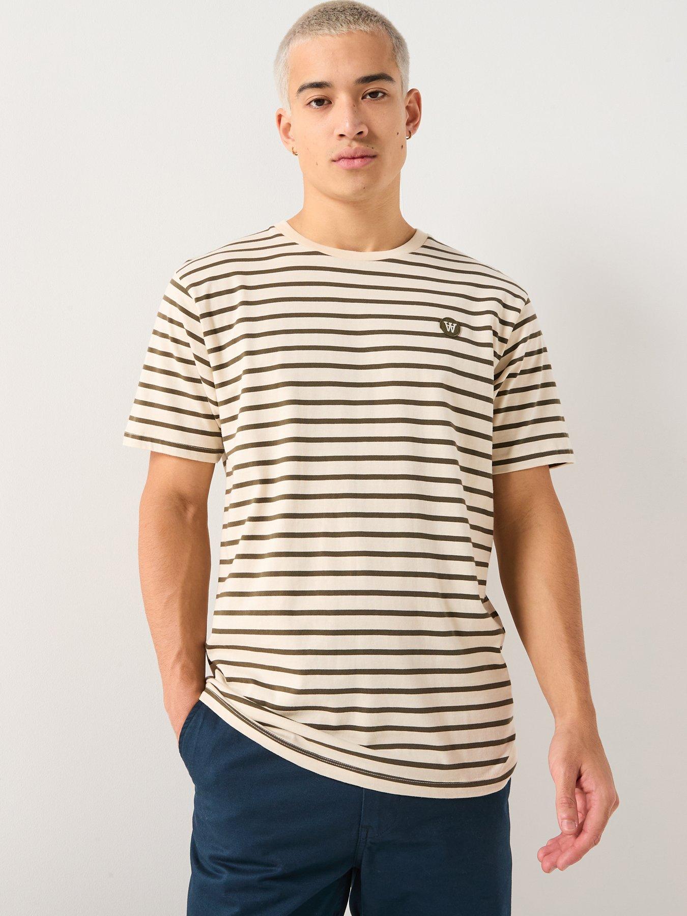 WOOD WOOD Double A By Wood Wood Ace Stripe T-shirt - Dark Green