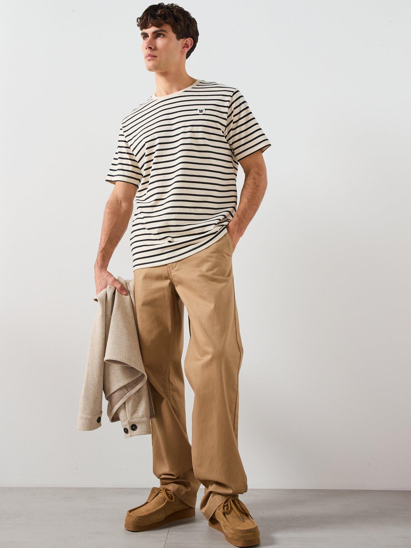 Image 3 of 5 of Double A by Wood Wood Double A By Ace Stripe T-Shirt - Black