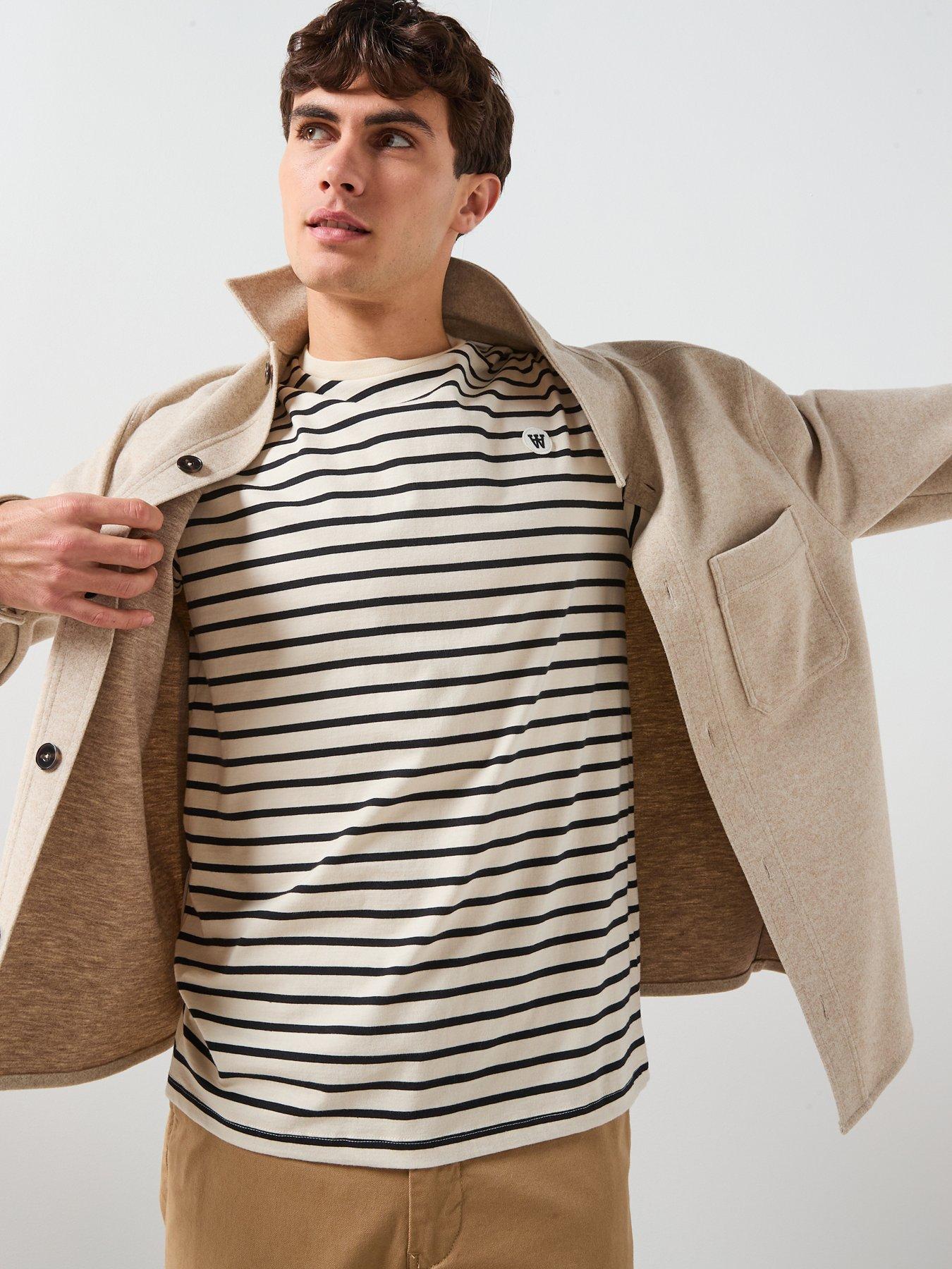 Image 5 of 5 of Double A by Wood Wood Double A By Ace Stripe T-Shirt - Black