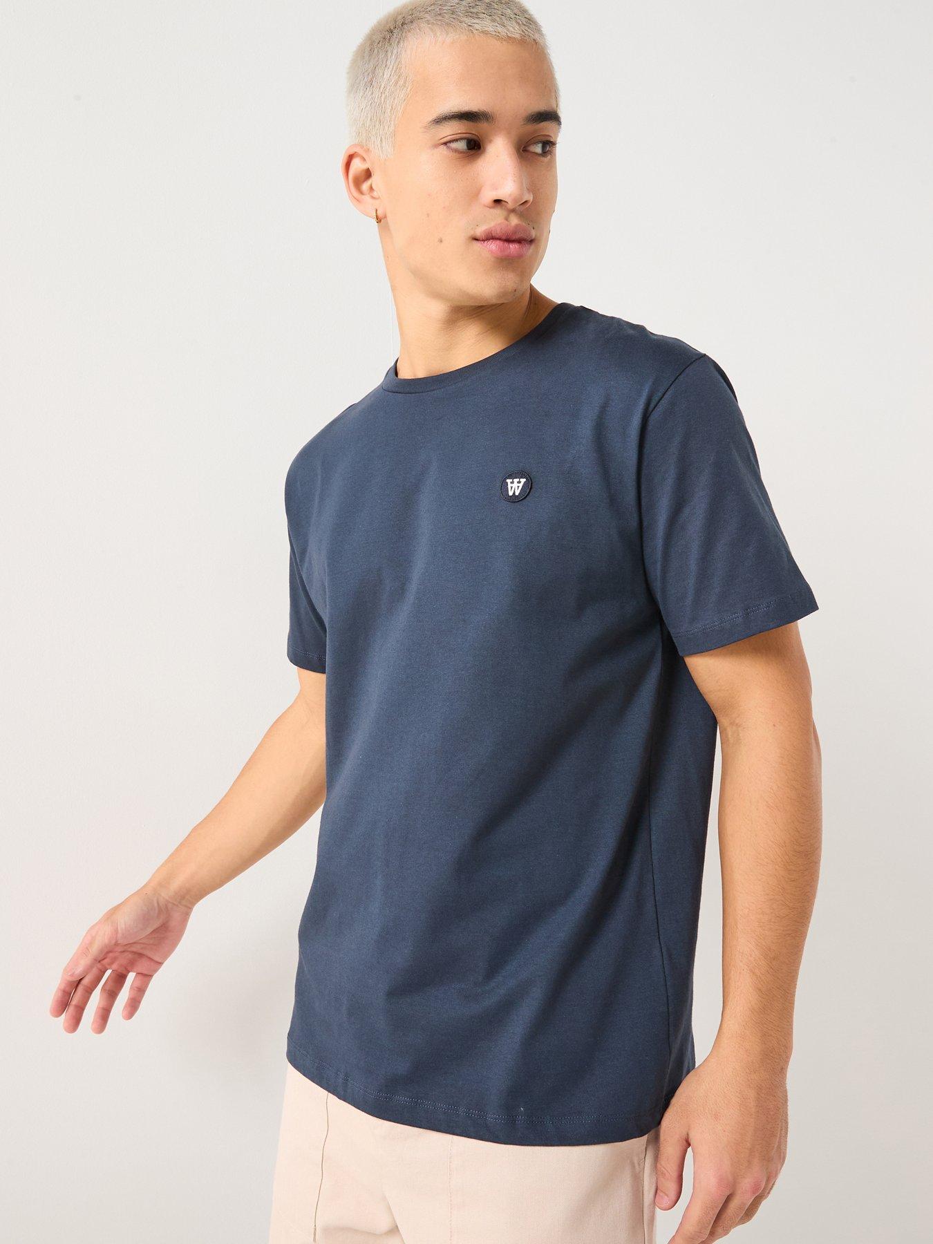Double A by Wood Wood Ace Coin Logo T-Shirt - Navy