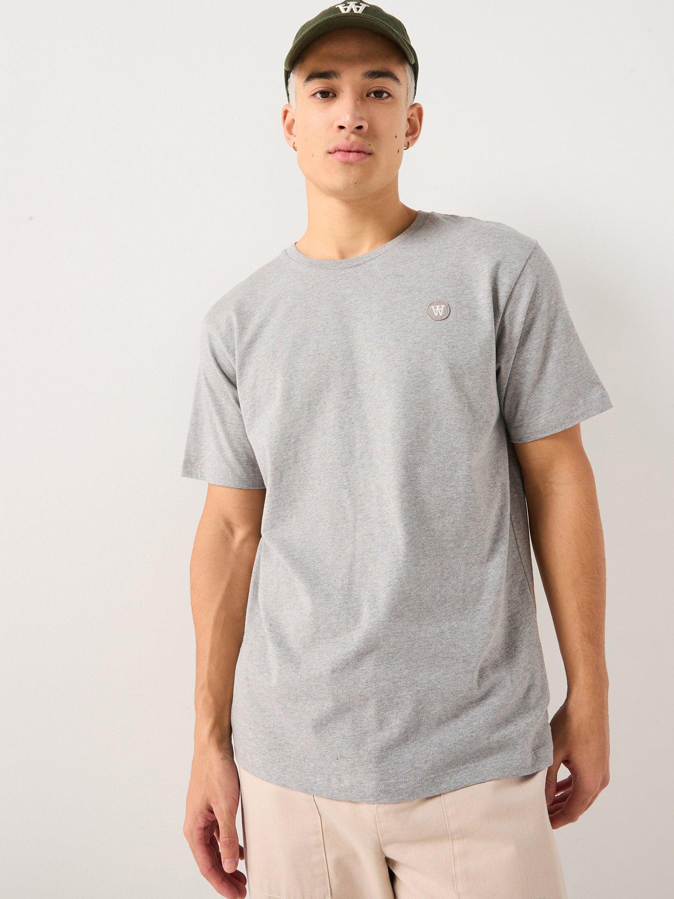 Double A by Wood Wood Ace Coin Logo T-Shirt - Light Grey