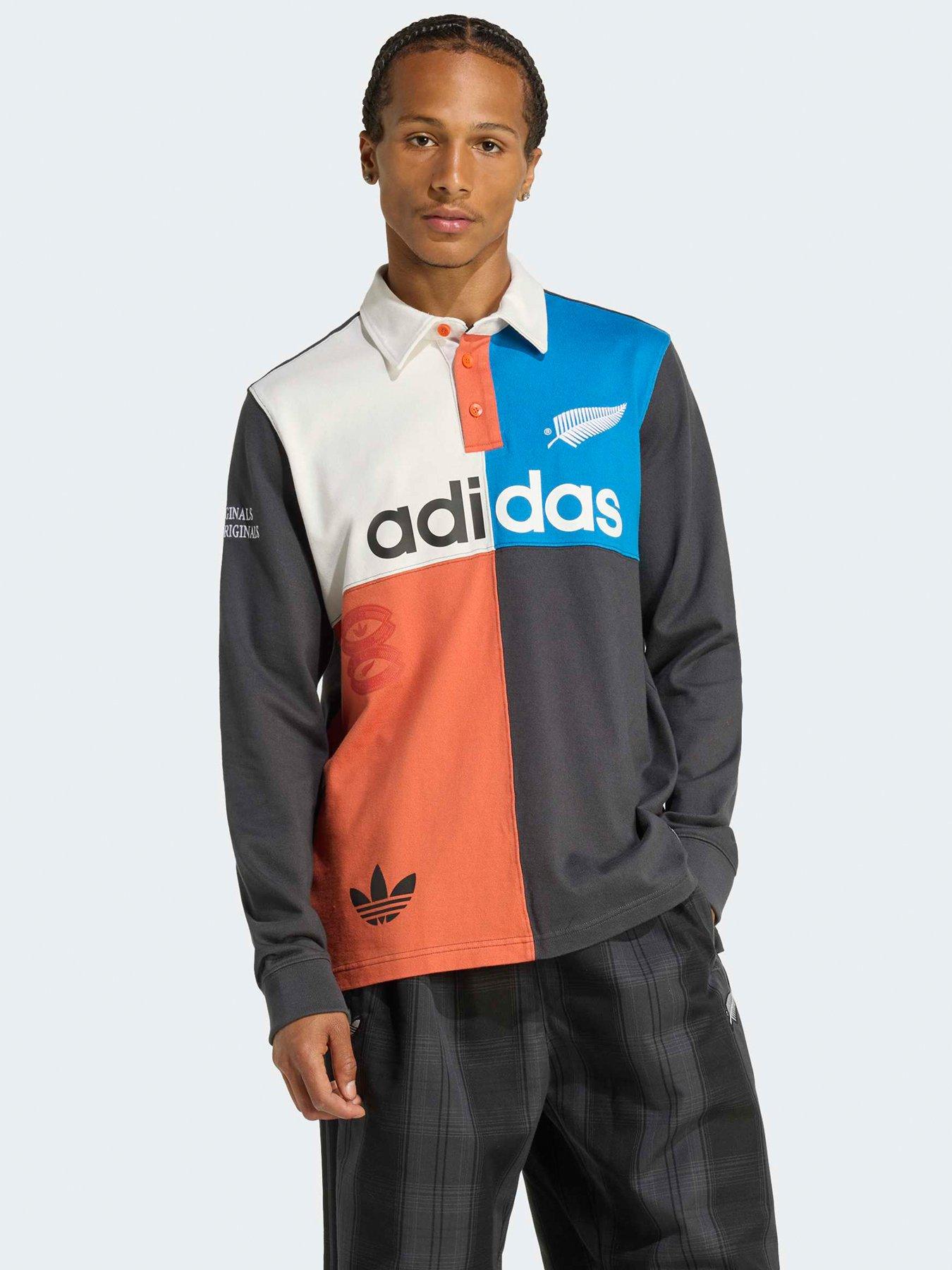adidas Originals Mens Rugby Polo, Black, Size M, Men
