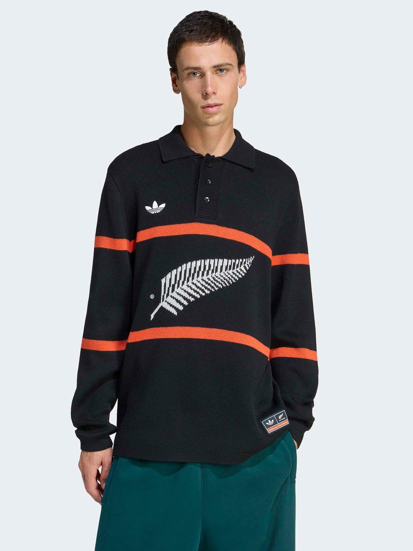 adidas Originals Mens Knitted Polo Top - Black
