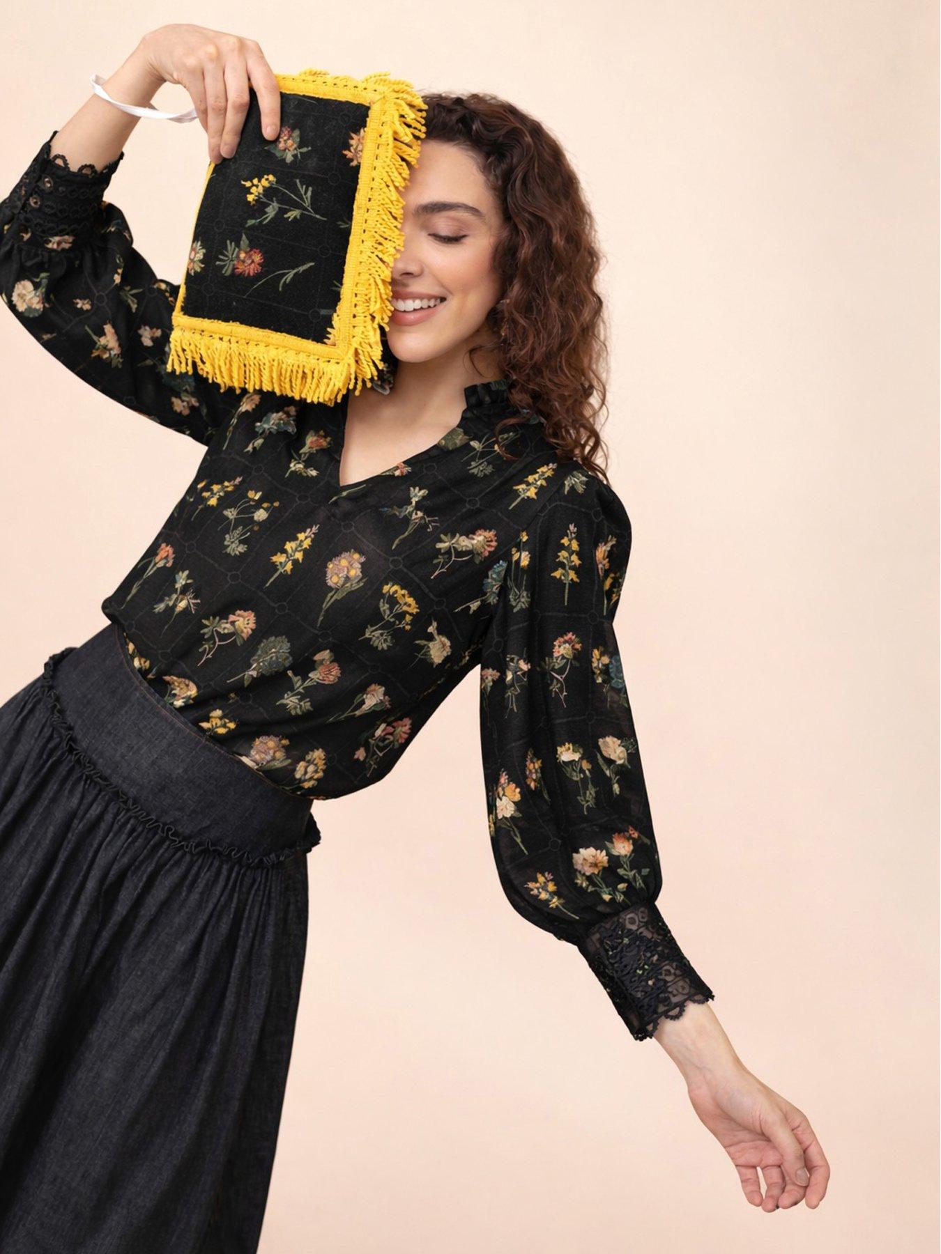 Emily Lovelock Hailey Embroidered Blouse