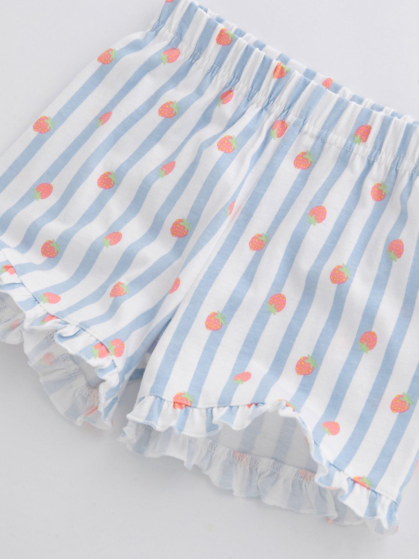 Image 4 of 4 of The Very Collection Girls Tutti Fruity Shortie Pyjamas - Blue