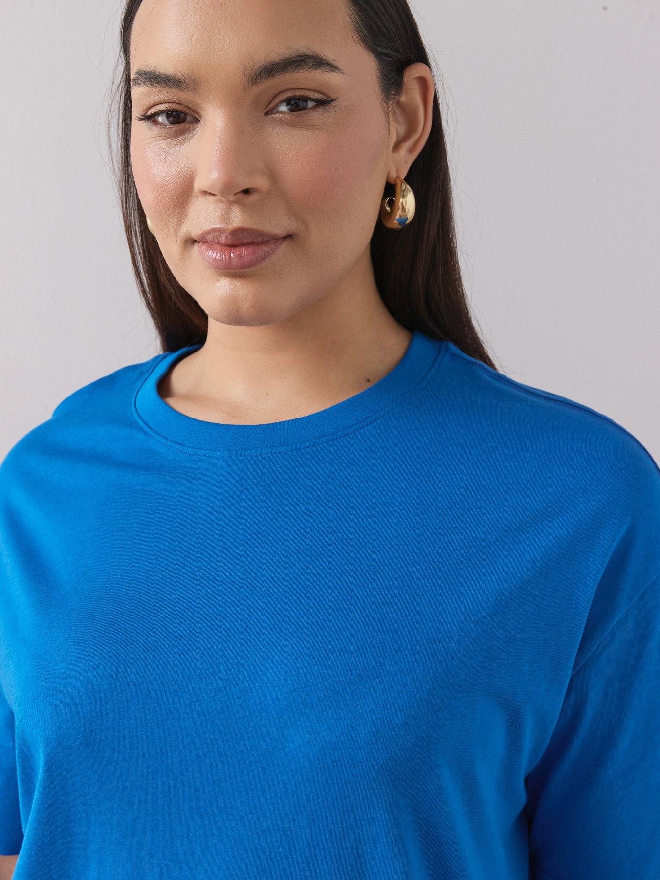 Image 4 of 6 of The Very Collection Curve Oversized T-Shirt - Blue