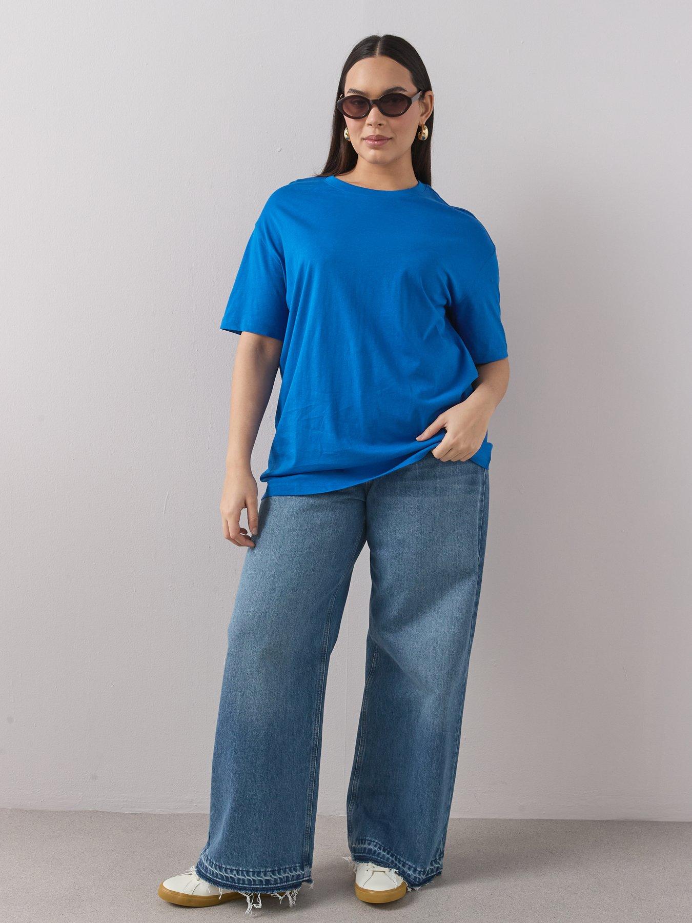 Image 6 of 6 of The Very Collection Curve Oversized T-Shirt - Blue