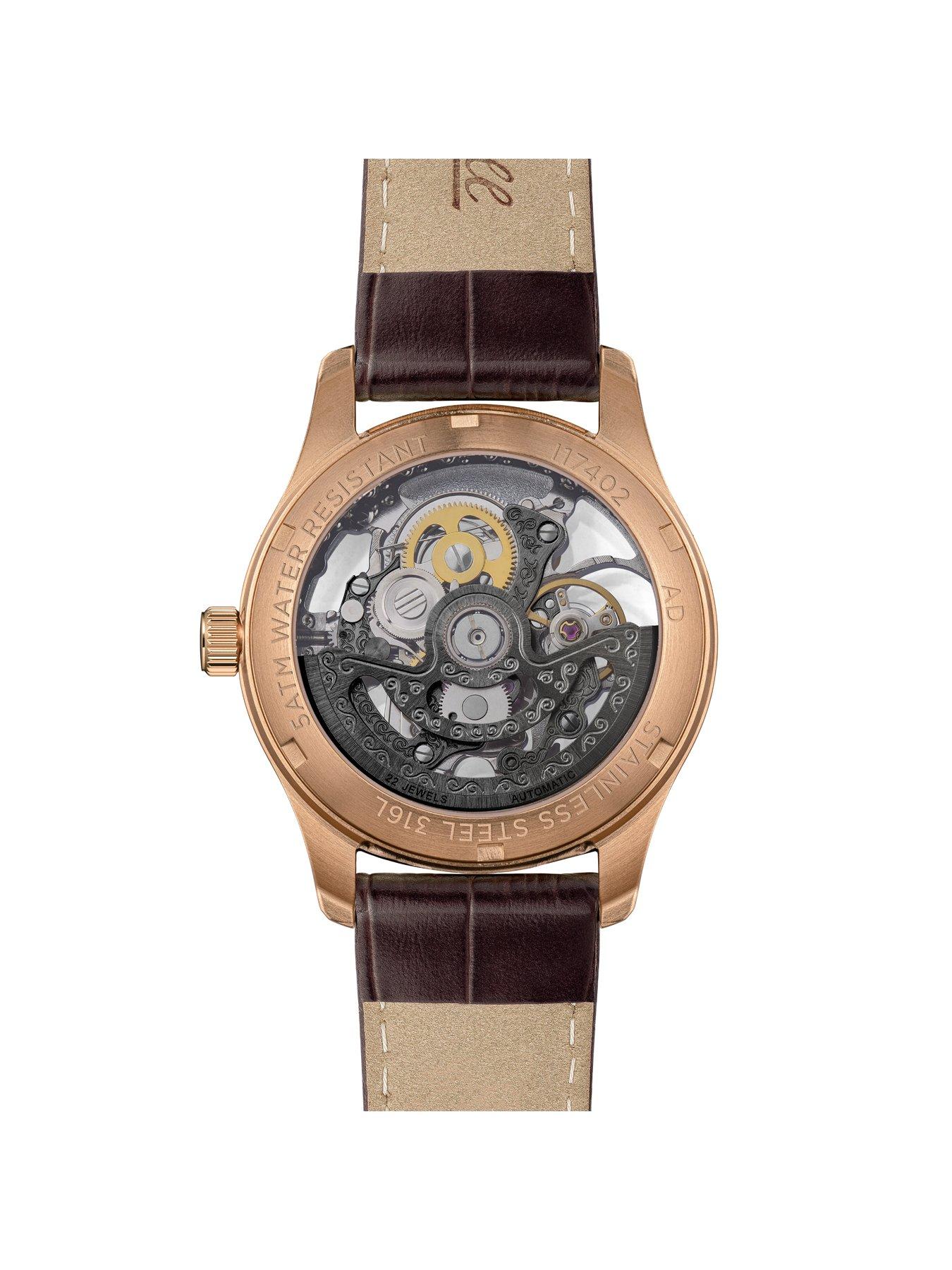 Image 6 of 6 of Ingersoll 1892 The Maverick Automatic Mens Watch with Grey Dial and Brown Leather Strap - I17402