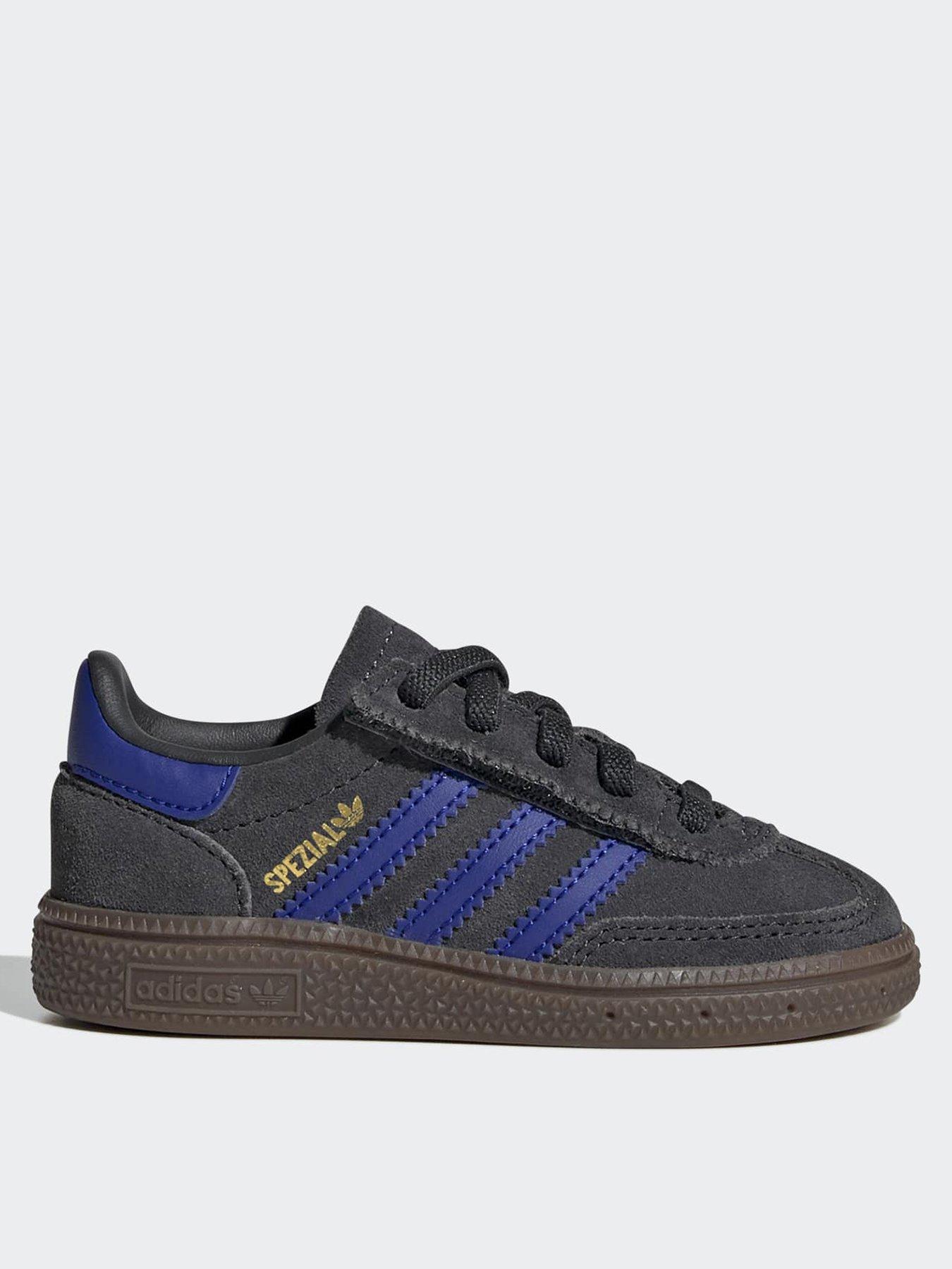Image 1 of 7 of adidas Originals Kids Handball Spezials Elastic Trainers - Grey