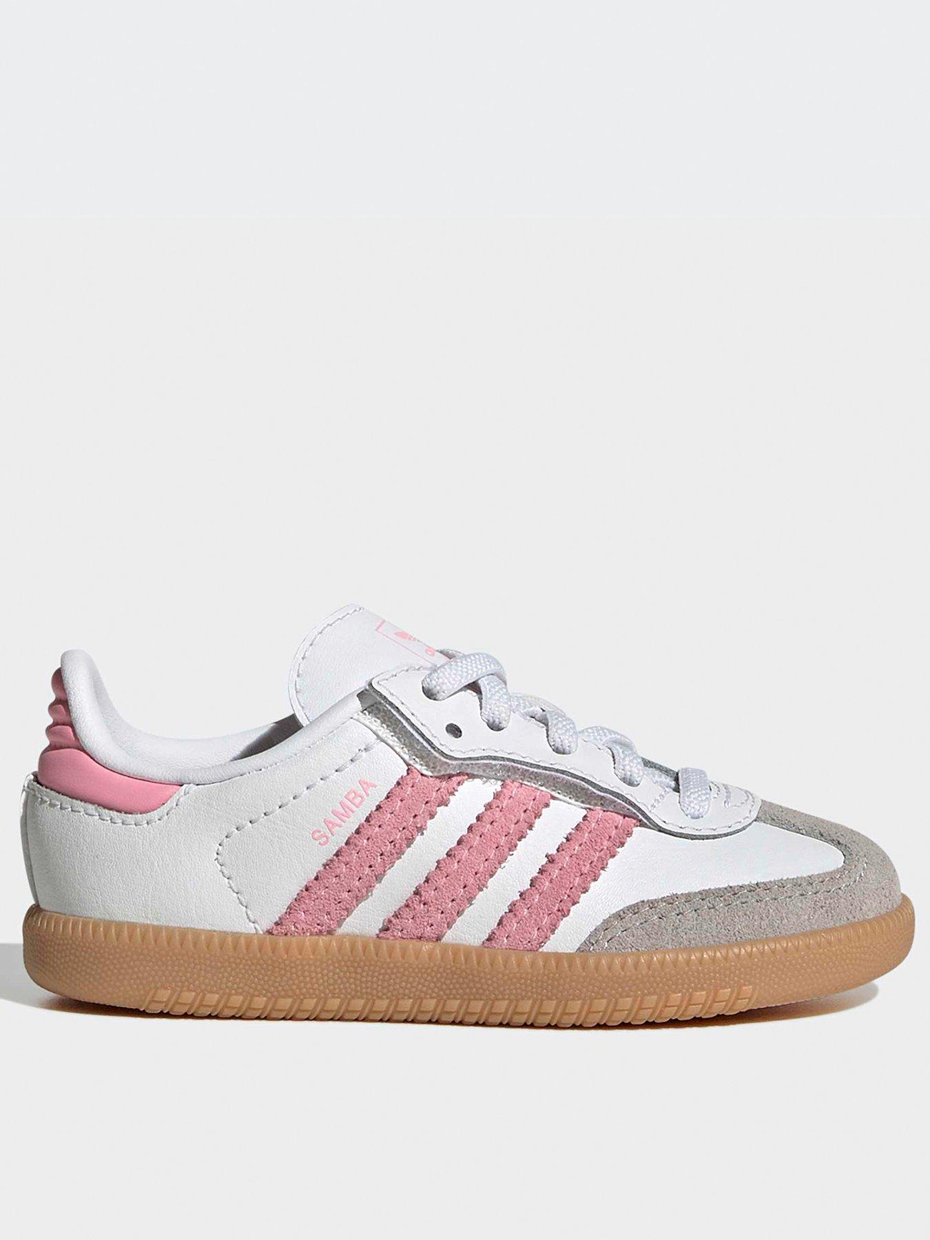 adidas Originals Infant Samba Elastic Trainers, White, Size 7.5 Younger