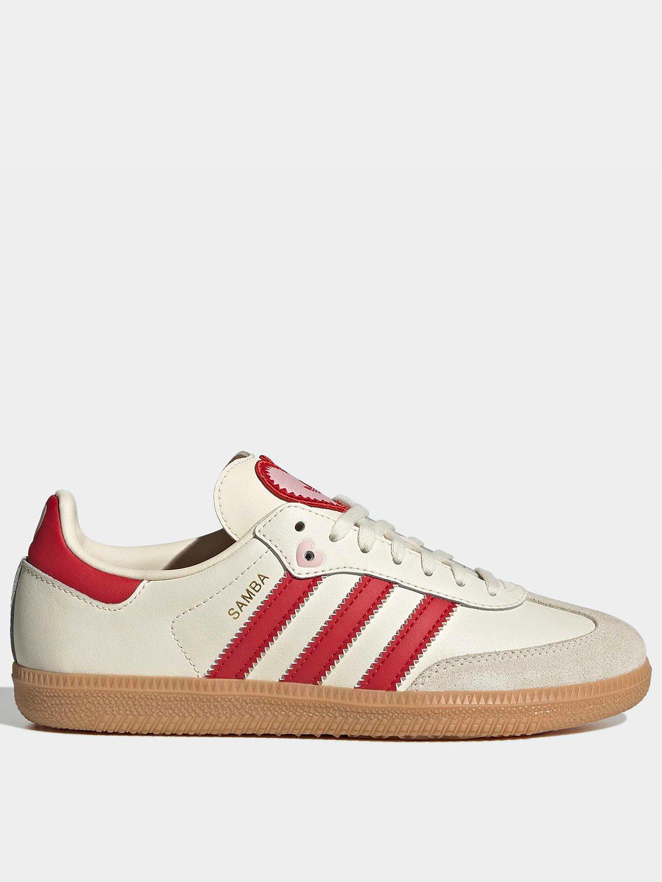 Image 1 of 7 of adidas Originals Junior Samba Trainers - Cream/Red