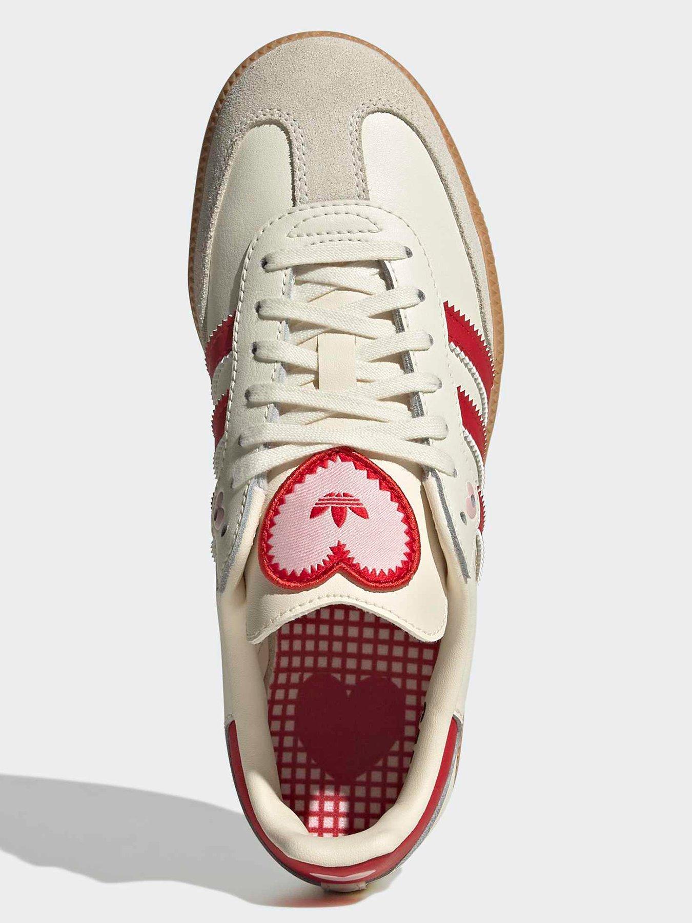 Image 4 of 7 of adidas Originals Junior Samba Trainers - Cream/Red