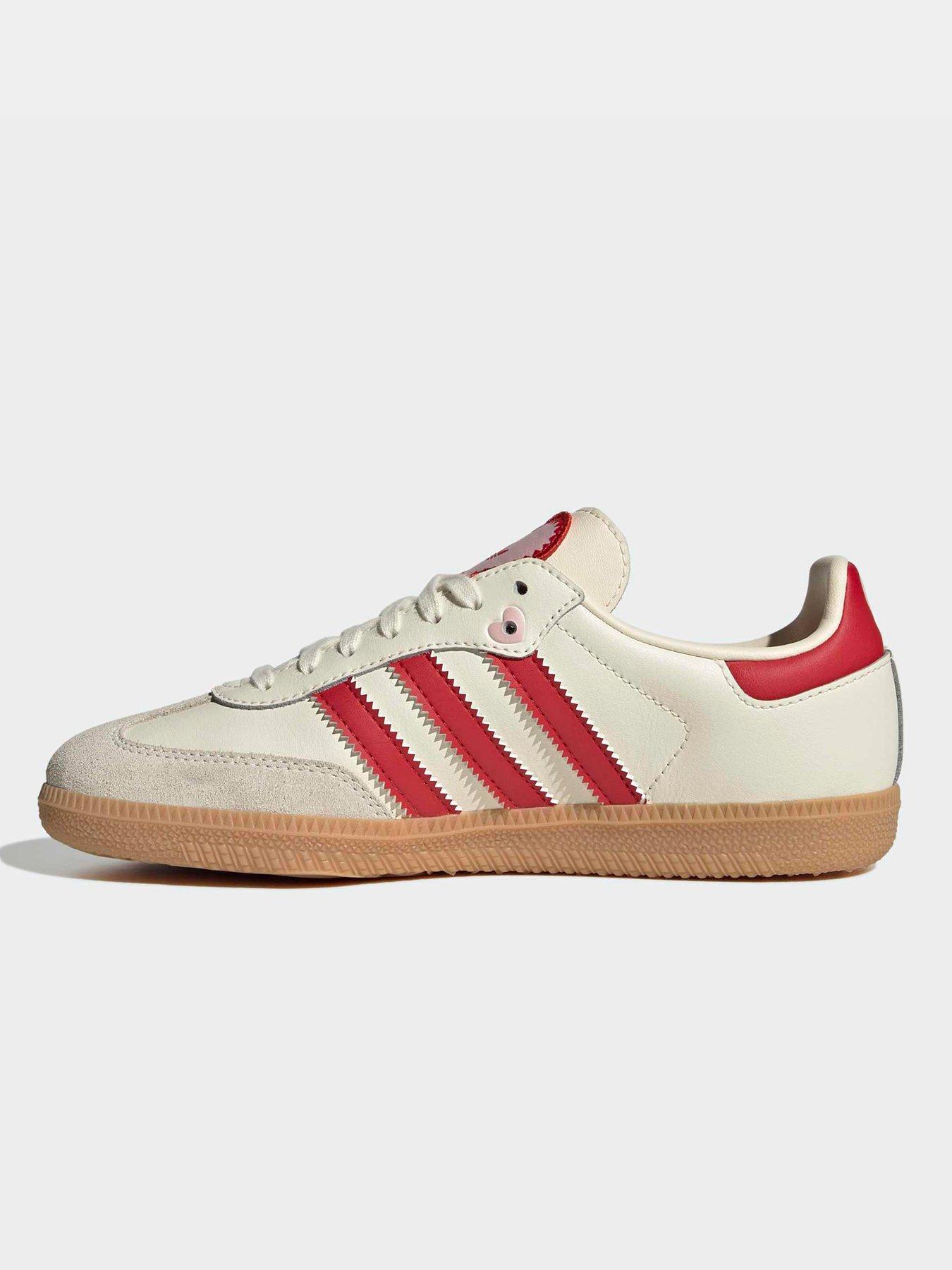 Image 6 of 7 of adidas Originals Junior Samba Trainers - Cream/Red