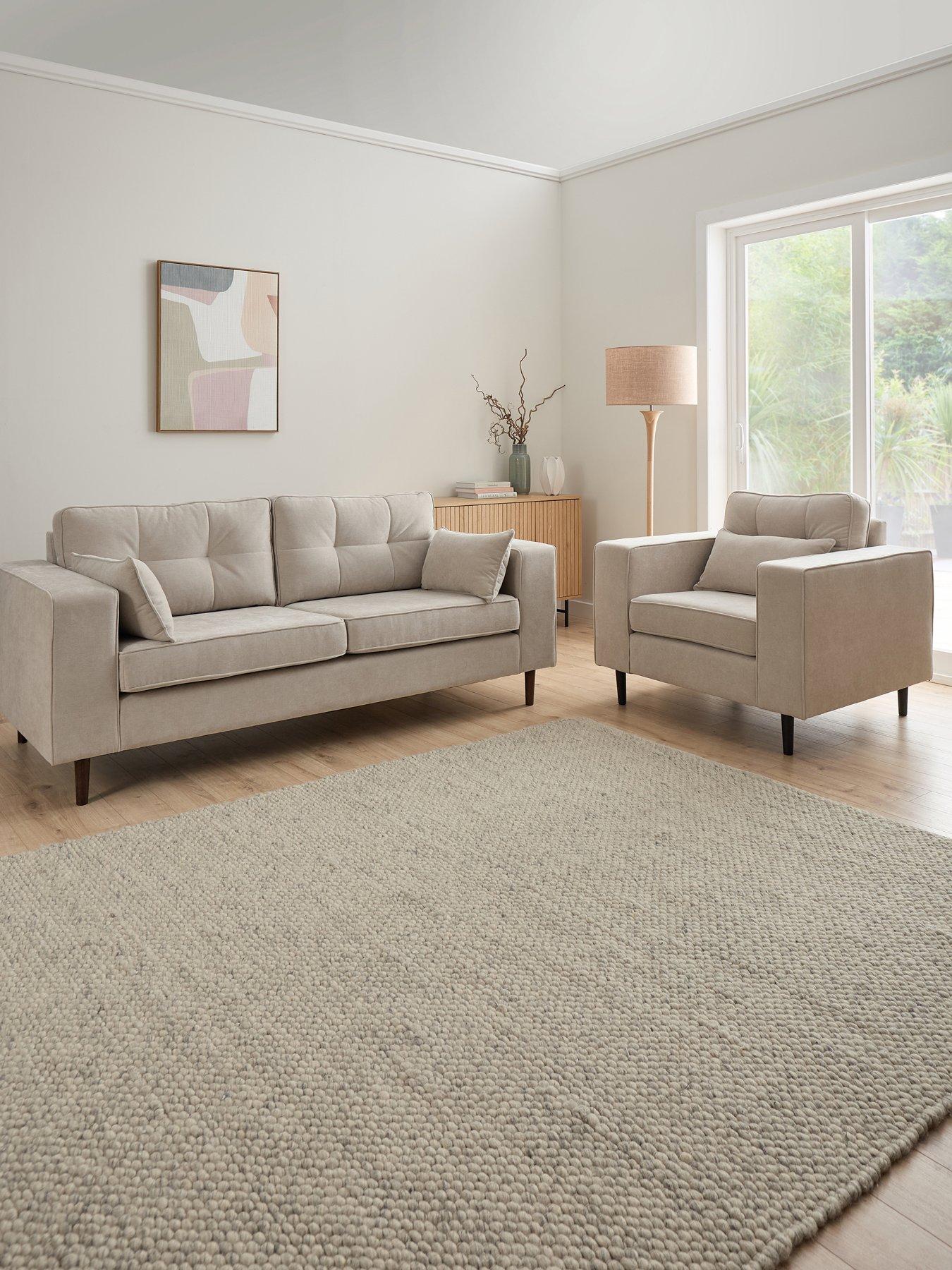 The Very Collection Zena 3 Seater Fabric Sofa + Chair Set