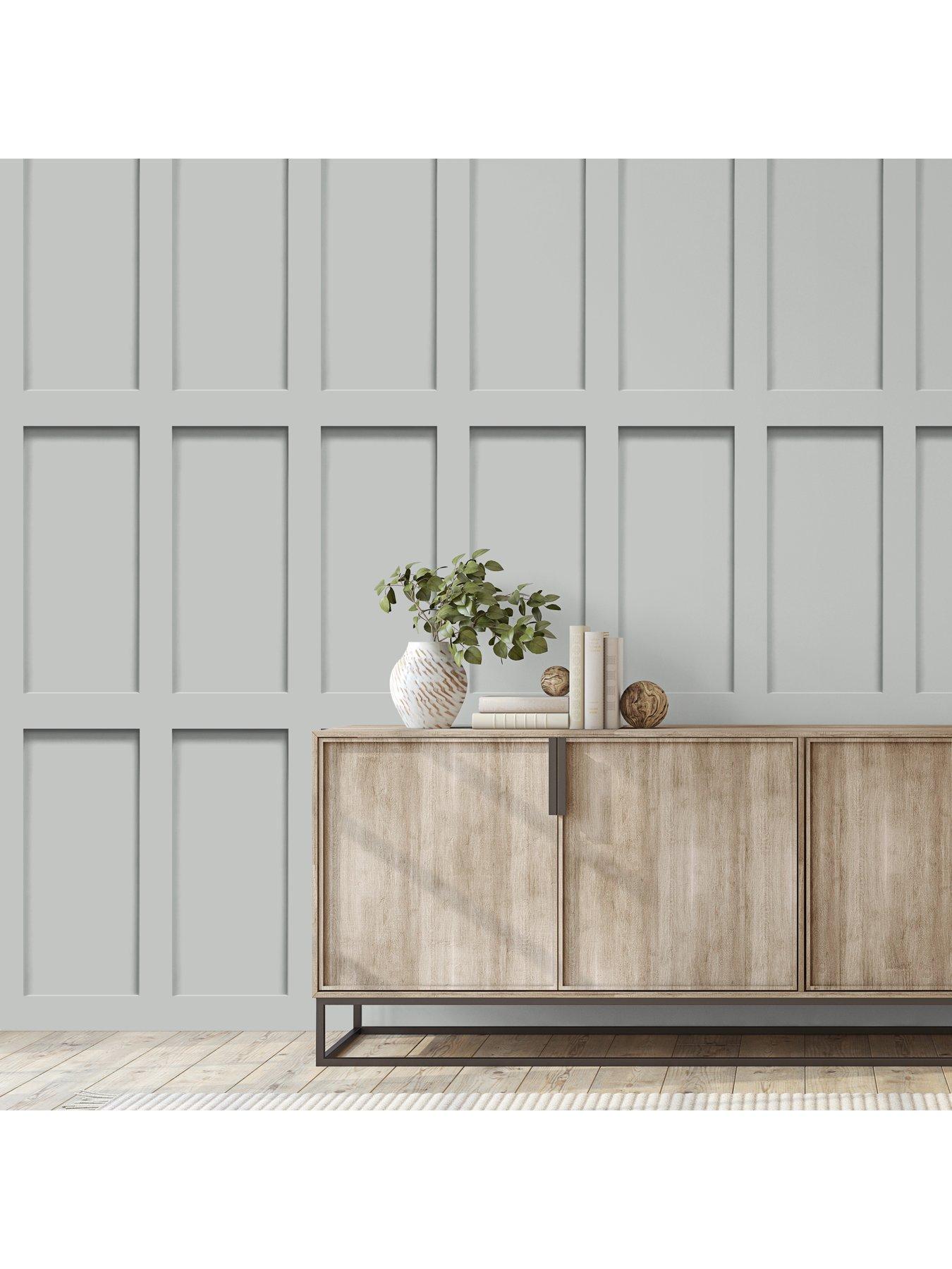 The Very Collection Rectangluar Panel Grey Wallpaper | Very