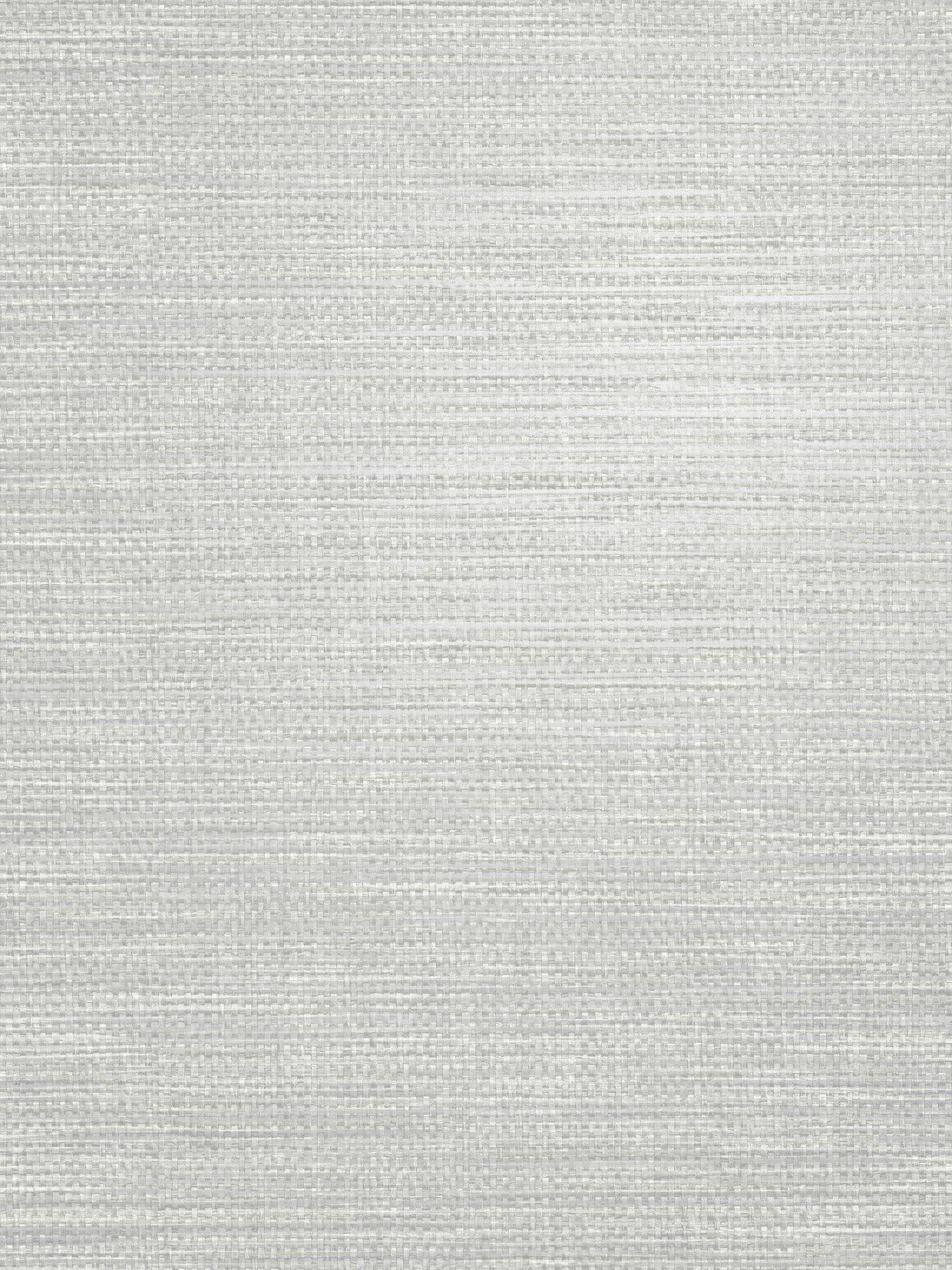 Image 3 of 7 of The Very Collection Metallic Weave plain Silver Wallpaper