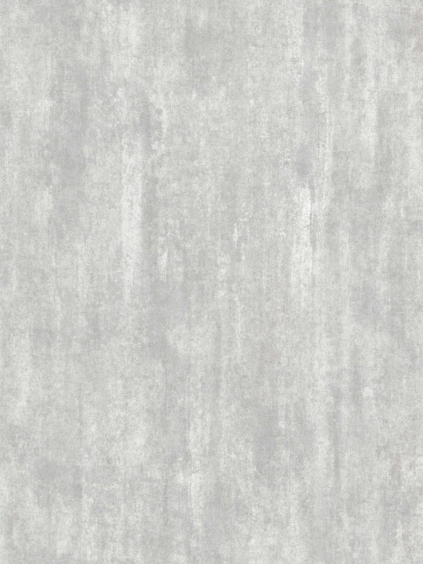 Image 3 of 7 of The Very Collection Luxe Distressed plain Silver Wallpaper