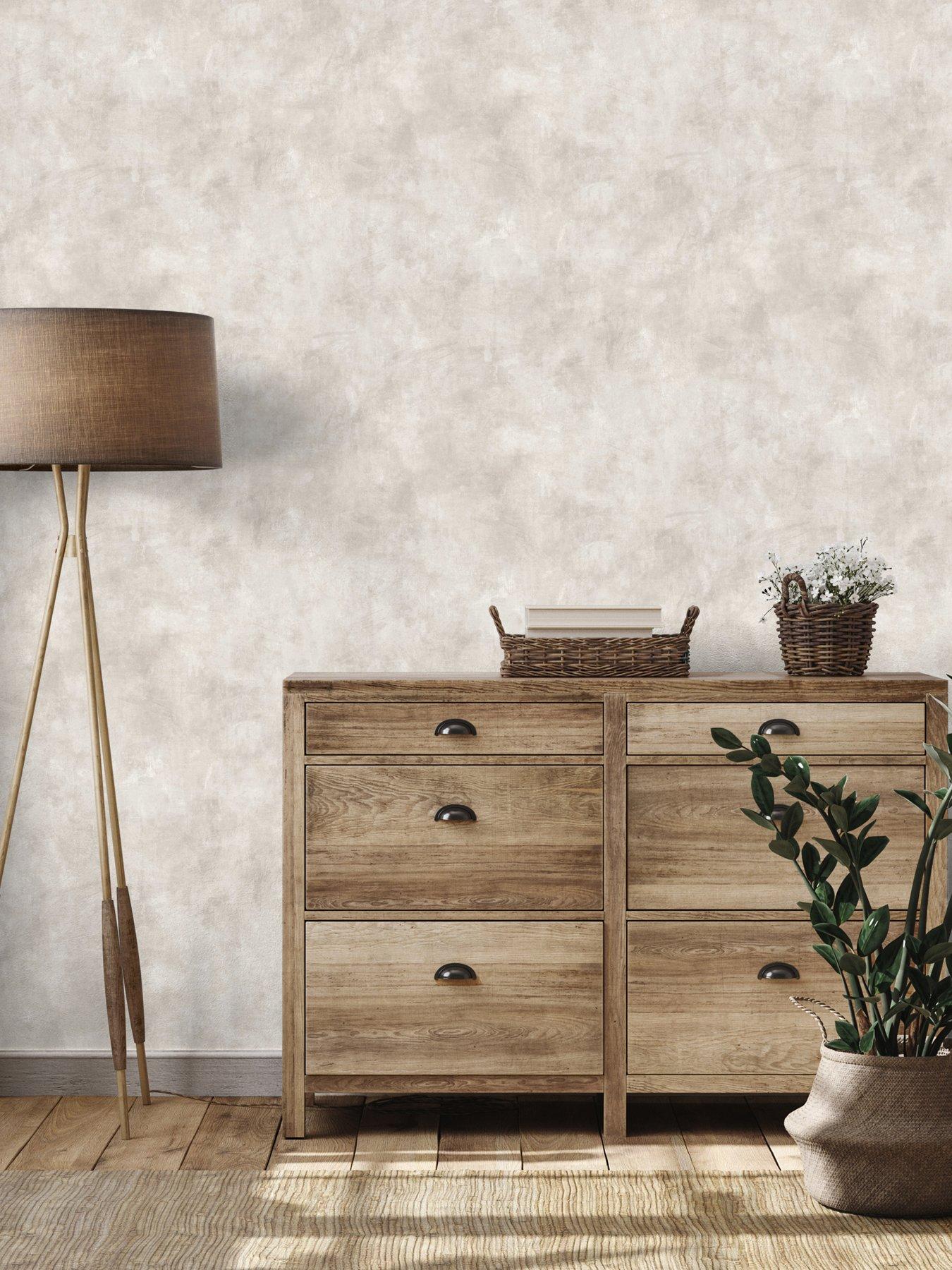 The Very Collection Limewash Plaster Natural Wallpaper