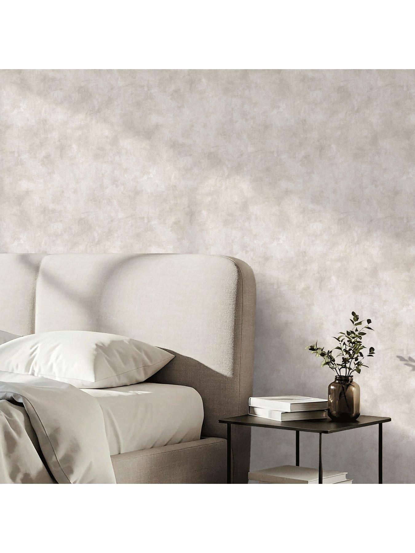 Image 4 of 7 of The Very Collection Limewash Plaster Natural Wallpaper