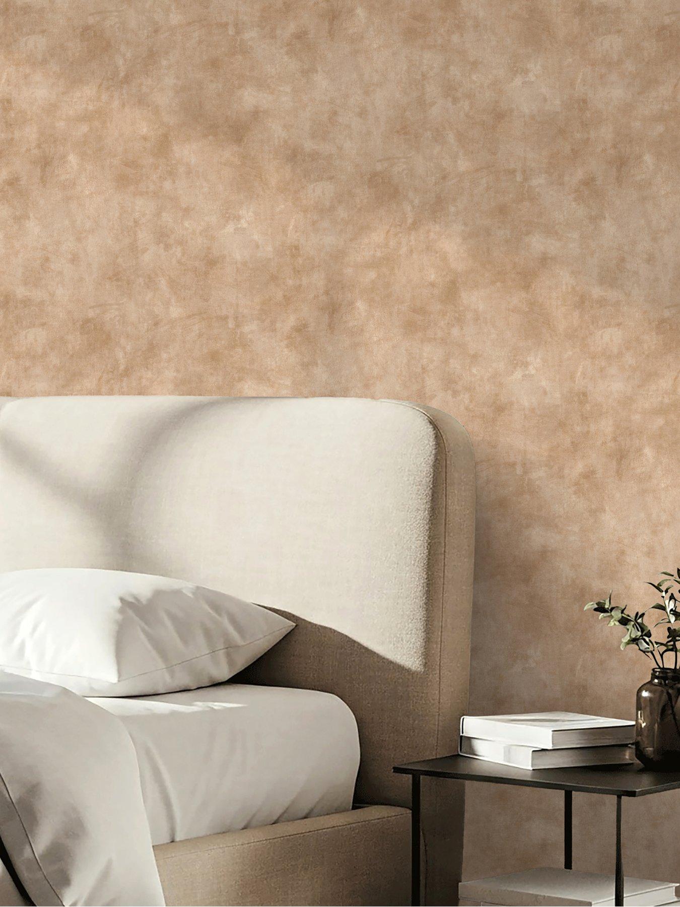 Image 1 of 7 of The Very Collection Limewash Plaster Clay Wallpaper