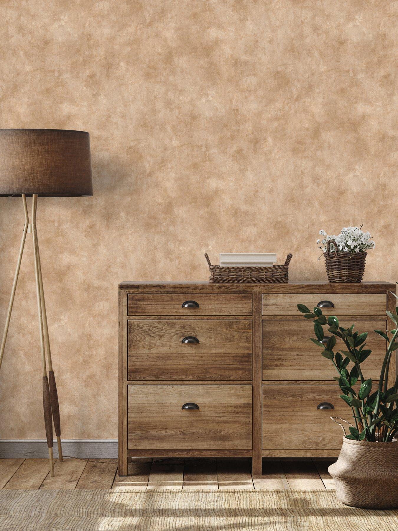 Image 2 of 7 of The Very Collection Limewash Plaster Clay Wallpaper
