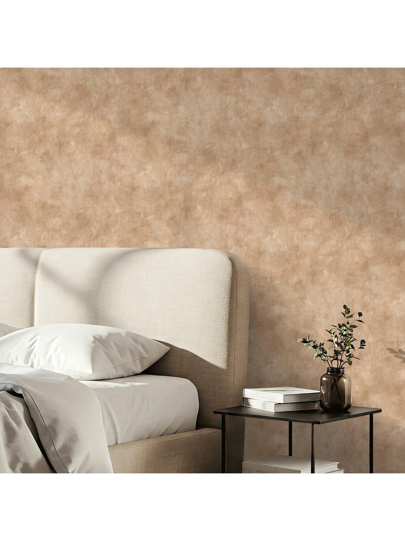 Image 4 of 7 of The Very Collection Limewash Plaster Clay Wallpaper