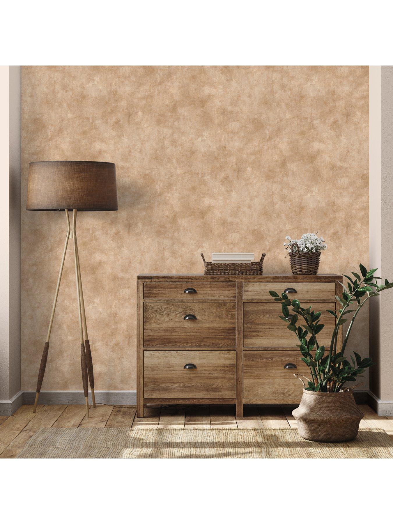 Image 6 of 7 of The Very Collection Limewash Plaster Clay Wallpaper