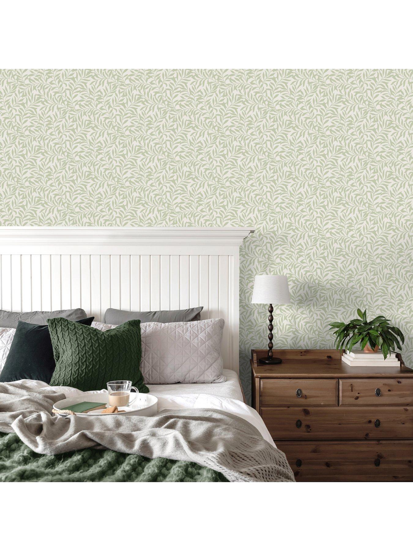 Image 4 of 7 of The Very Collection Trailing Leaf Sage Wallpaper