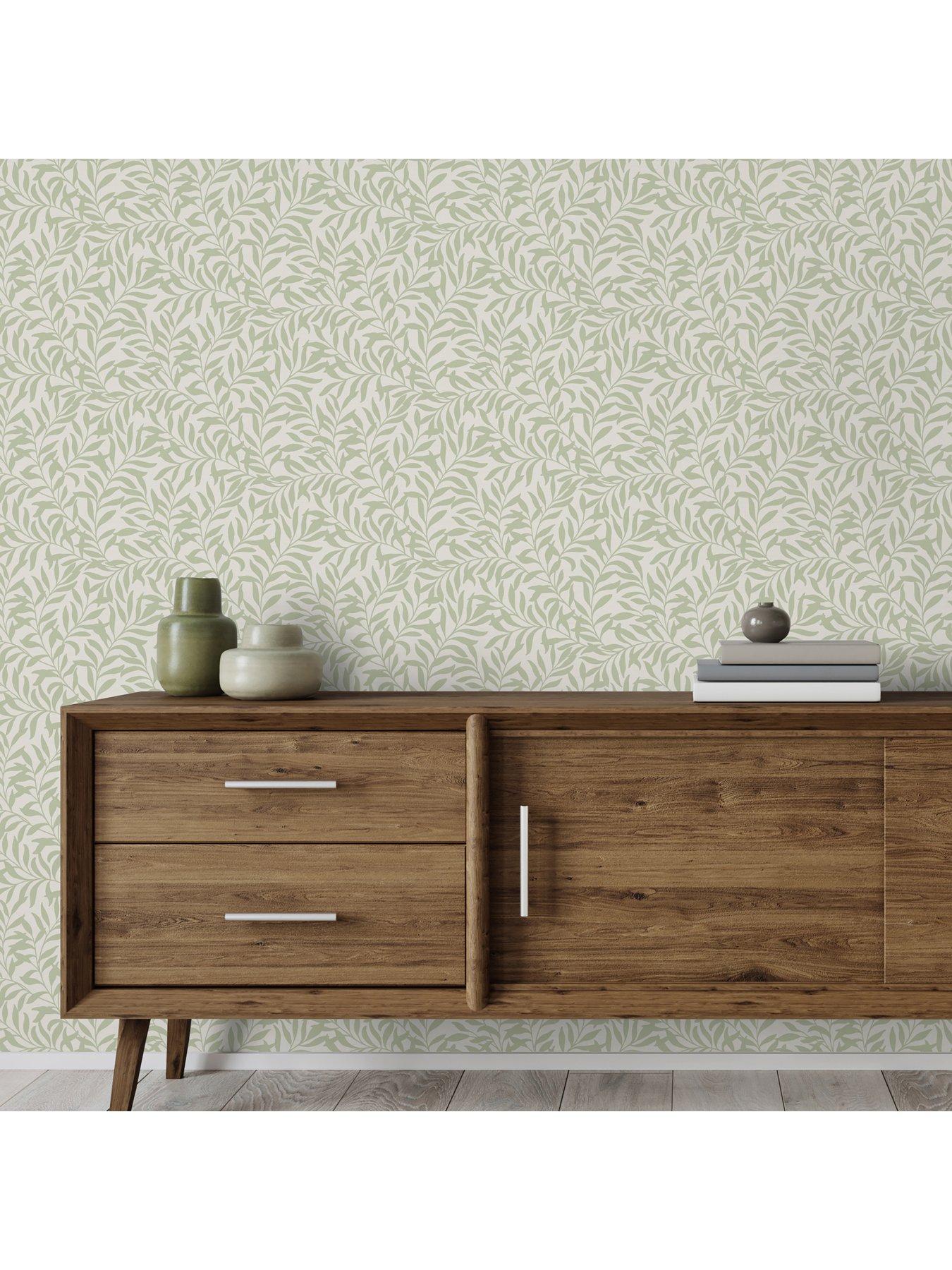 Image 6 of 7 of The Very Collection Trailing Leaf Sage Wallpaper