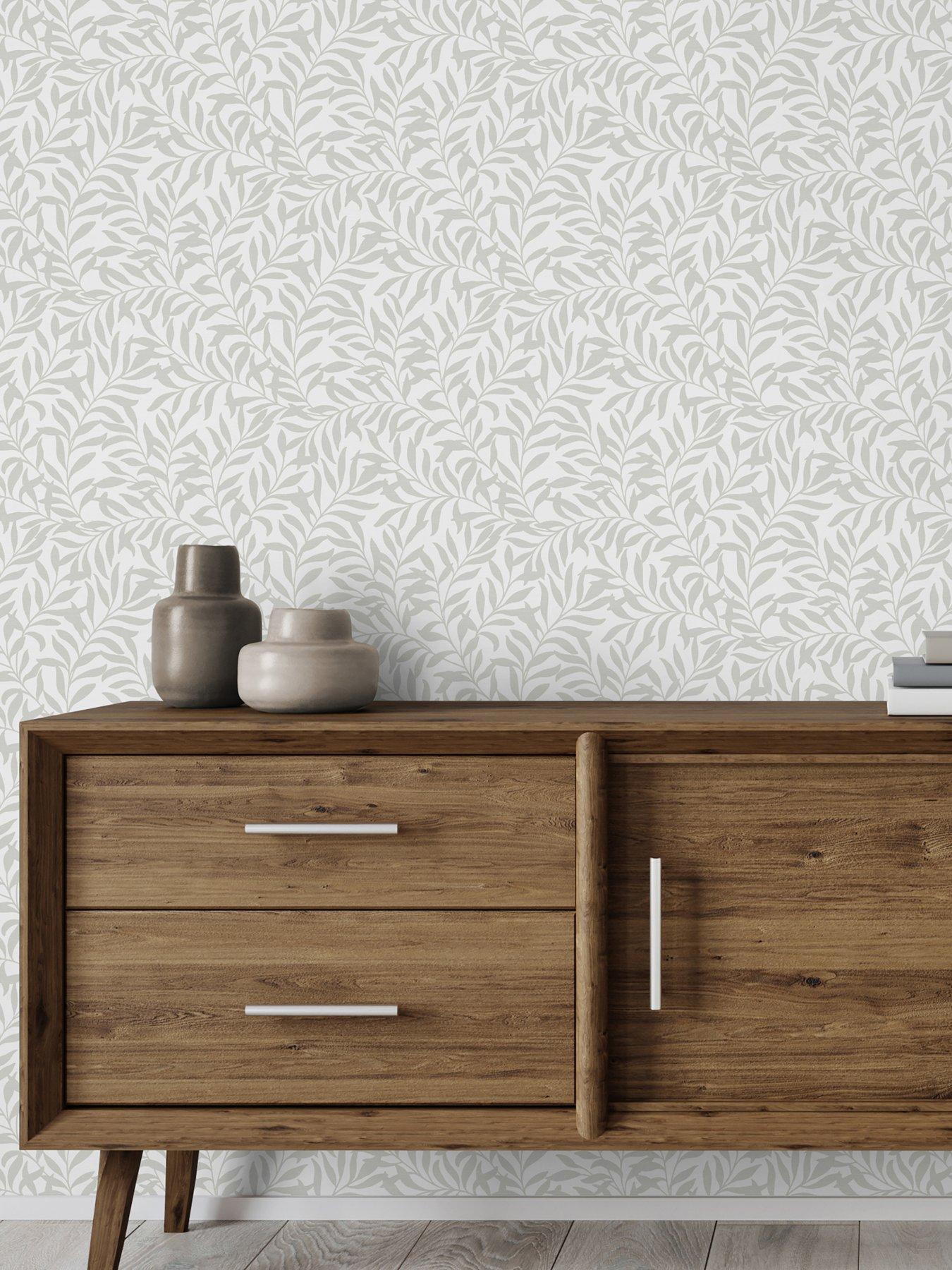 The Very Collection Trailing Leaf Grey Wallpaper