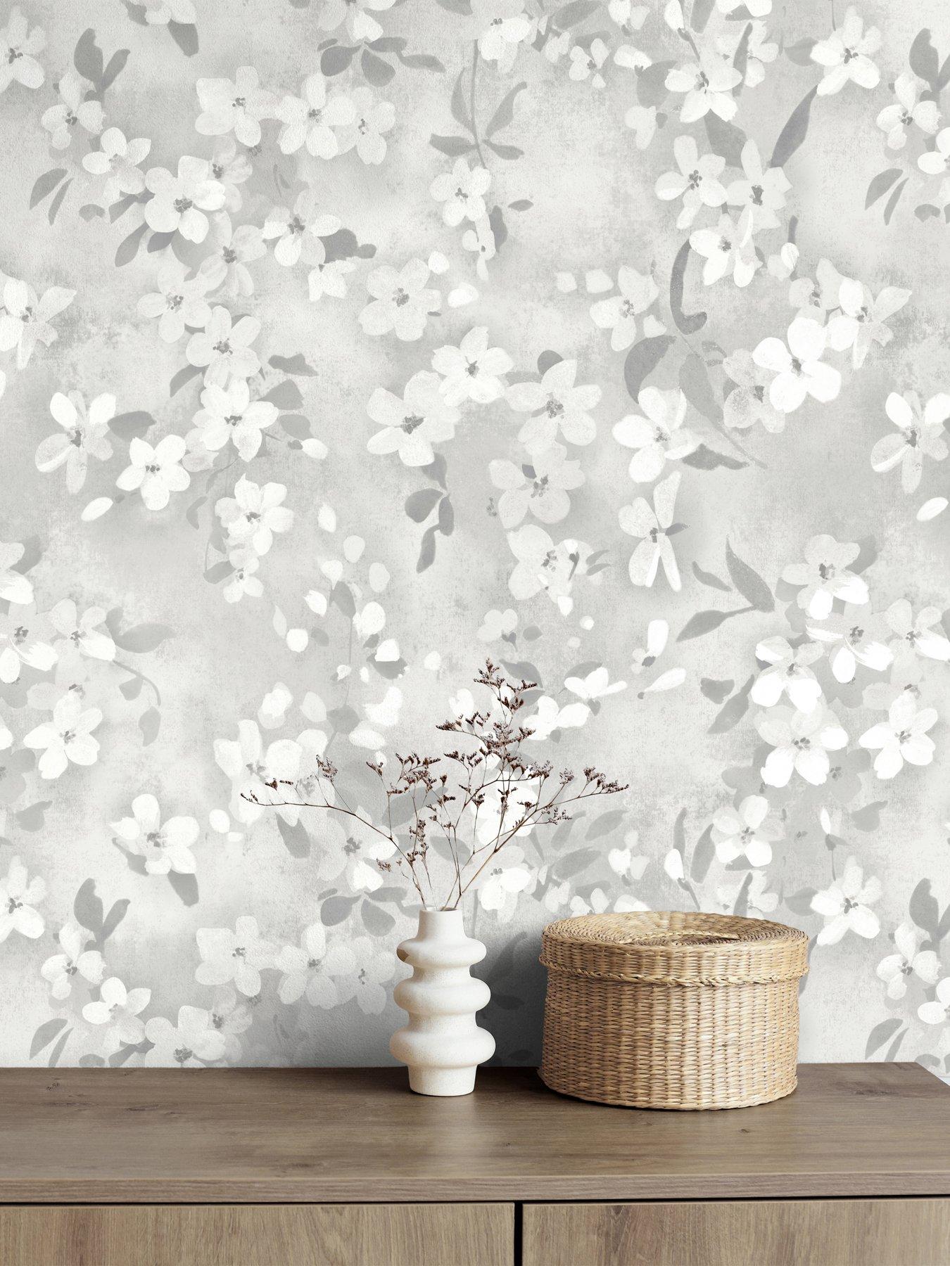 The Very Collection Blossom Soft White Wallpaper | Very