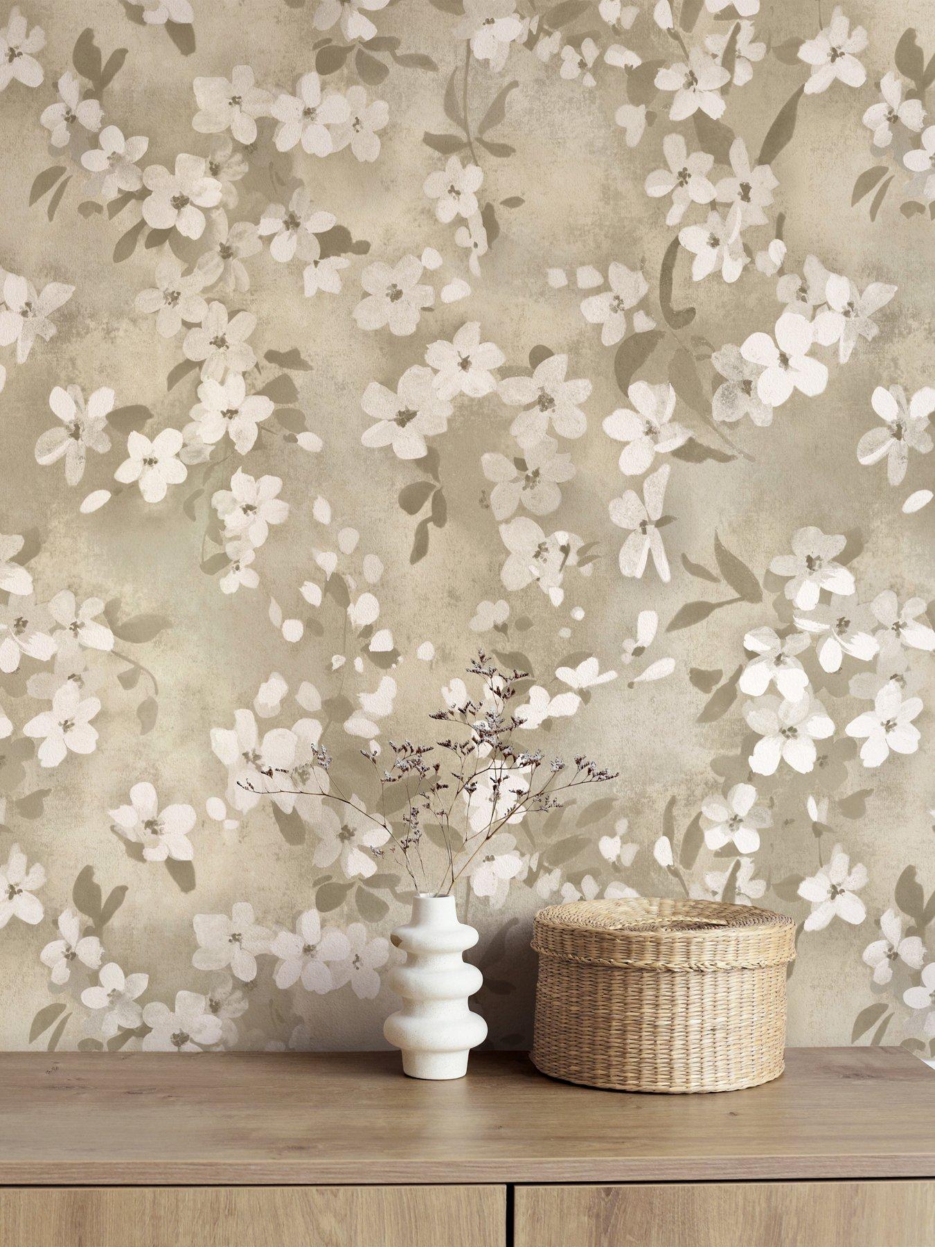The Very Collection Blossom Natural Wallpaper