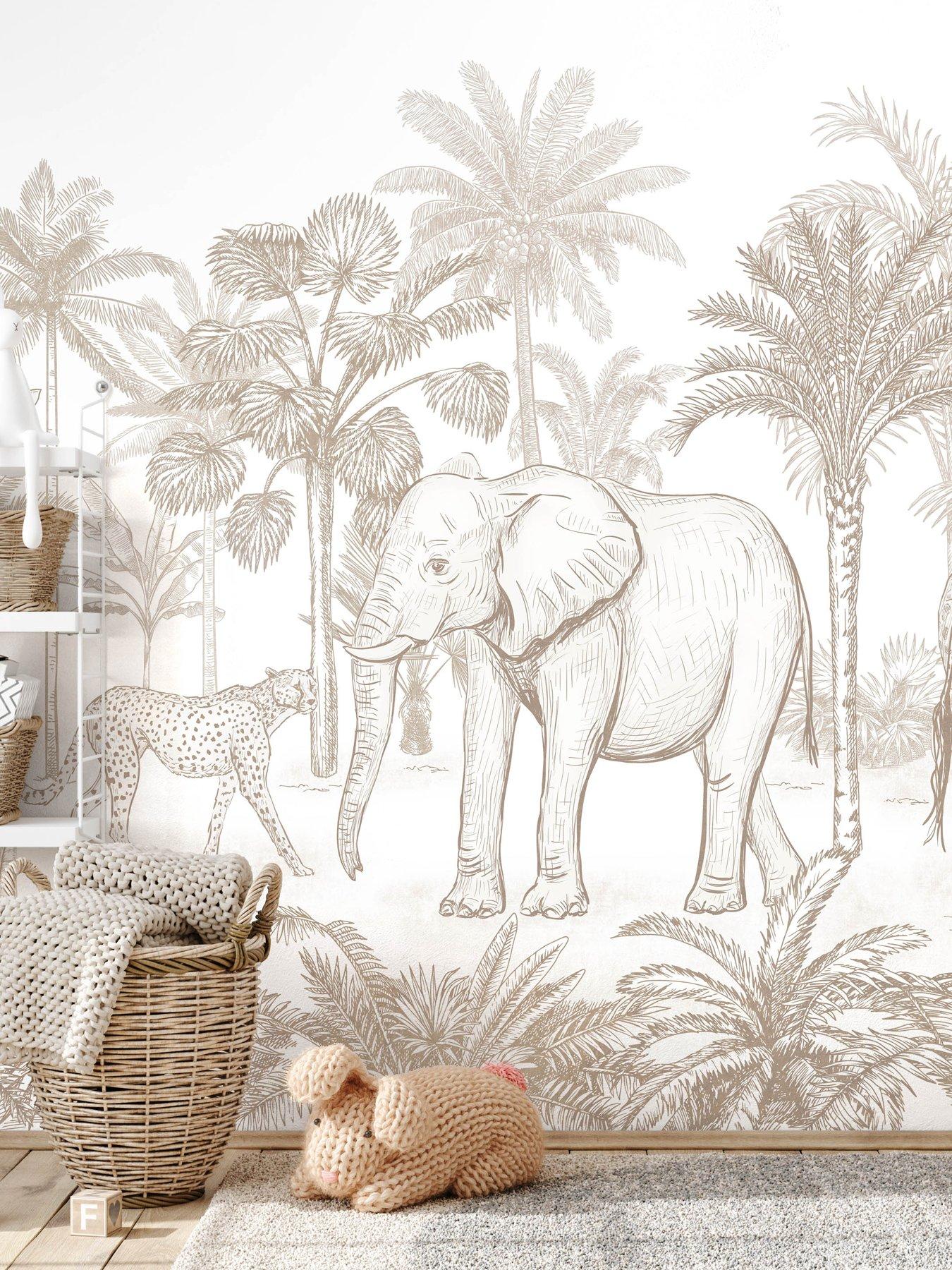 Image 2 of 4 of The Very Collection Safari Mural Natural