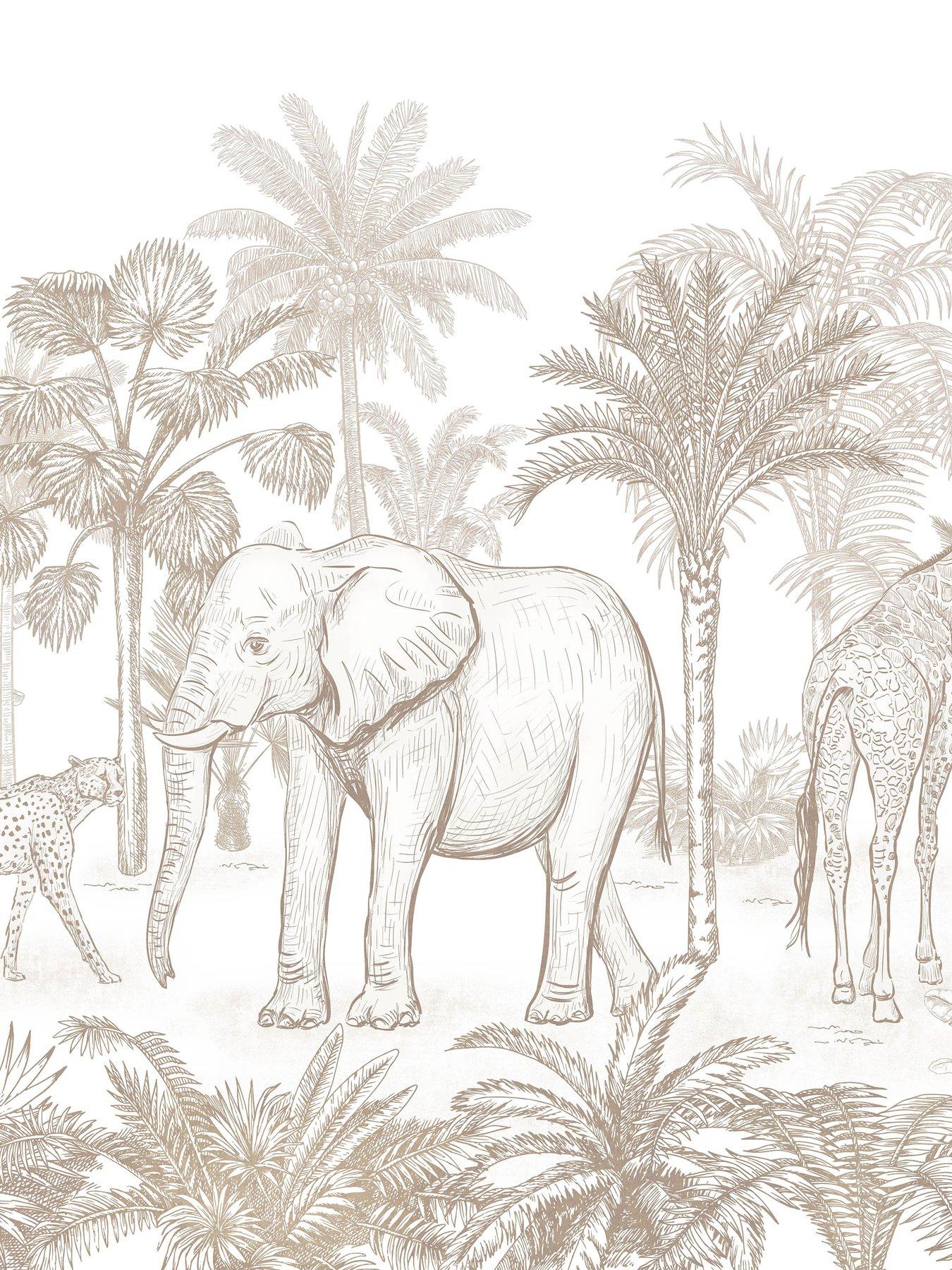 Image 3 of 4 of The Very Collection Safari Mural Natural