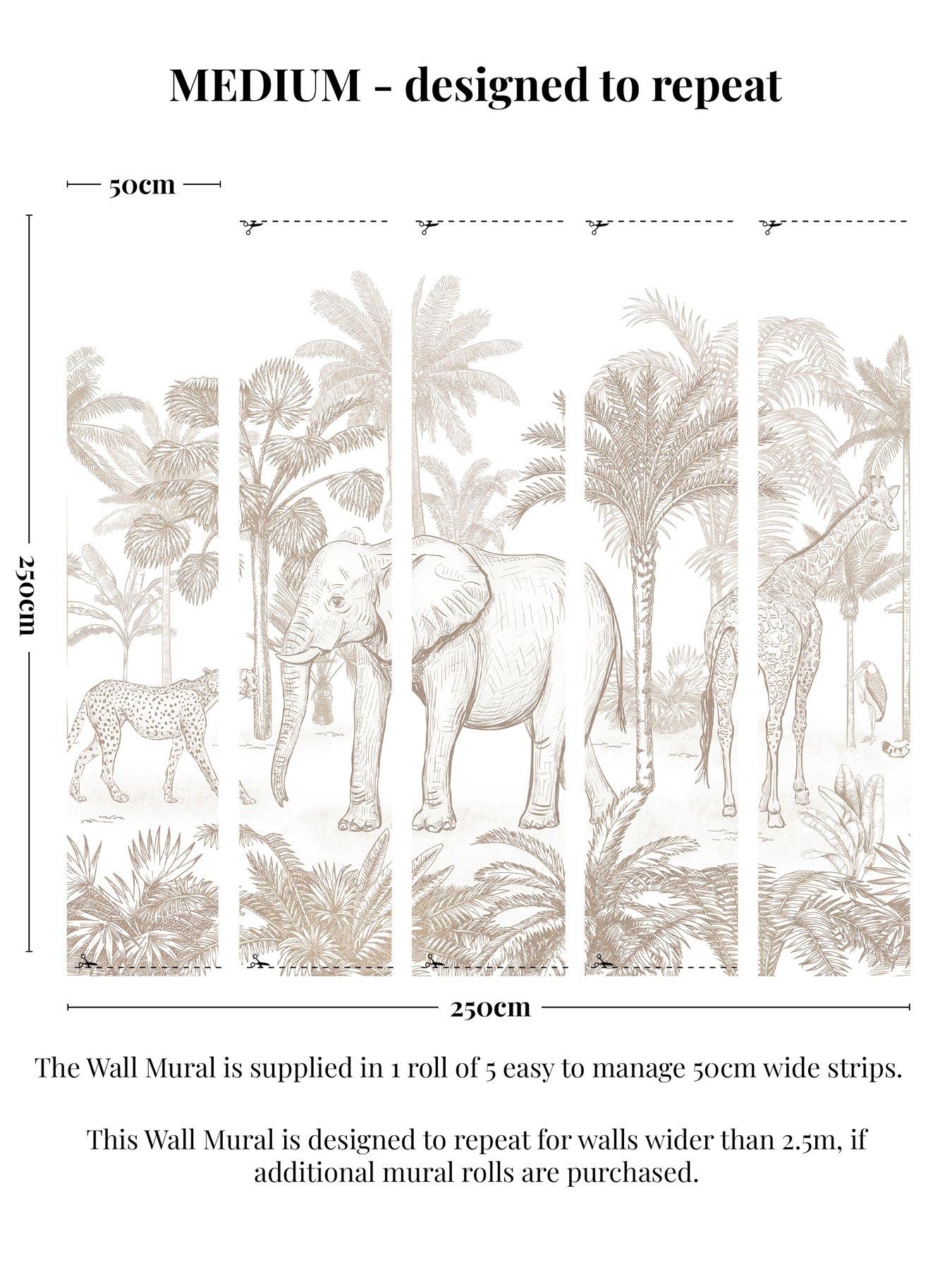 Image 4 of 4 of The Very Collection Safari Mural Natural
