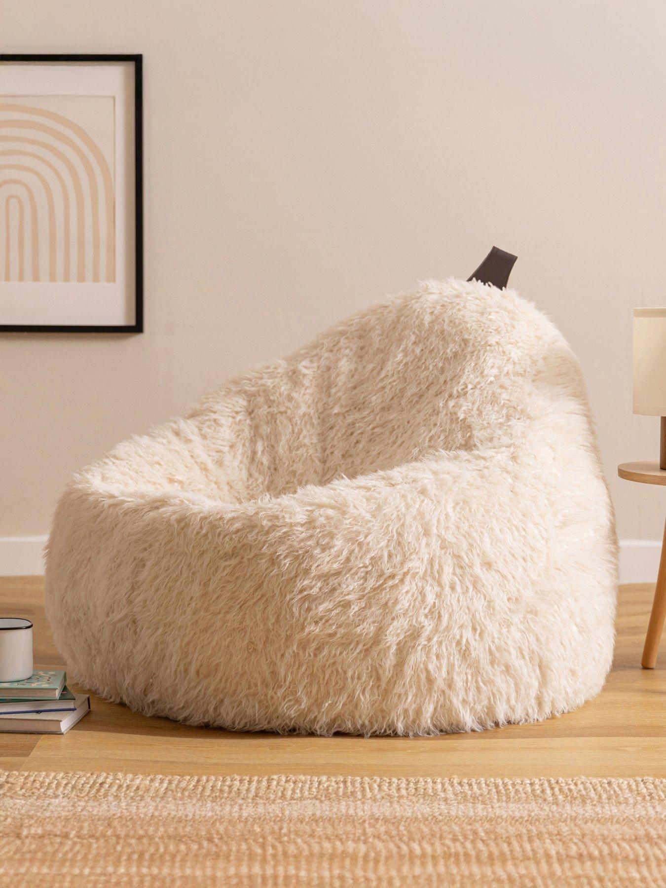 Image 1 of 7 of Icon Beanbags Faux Fur Cocoon Beanbag