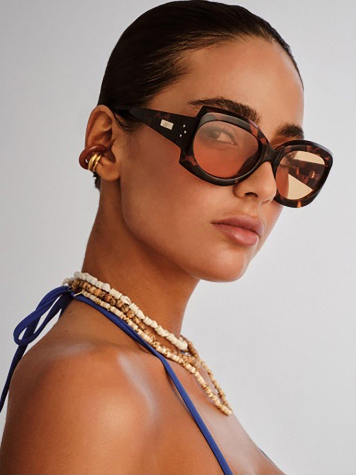 LE SPECS Loveliness Square Sunglasses - Tort