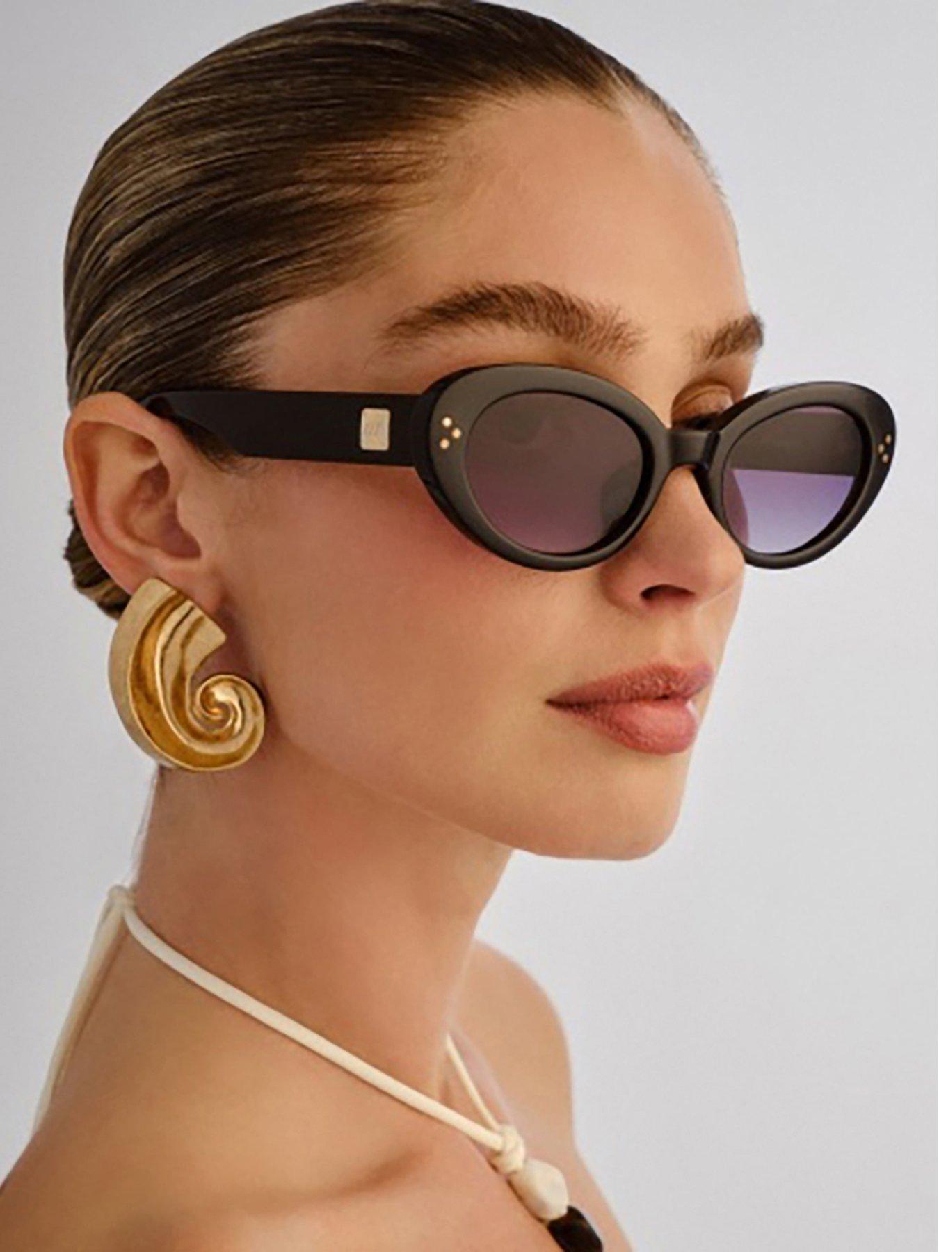 LE SPECS Tootsie Cat-Eye Sunglasses - Black