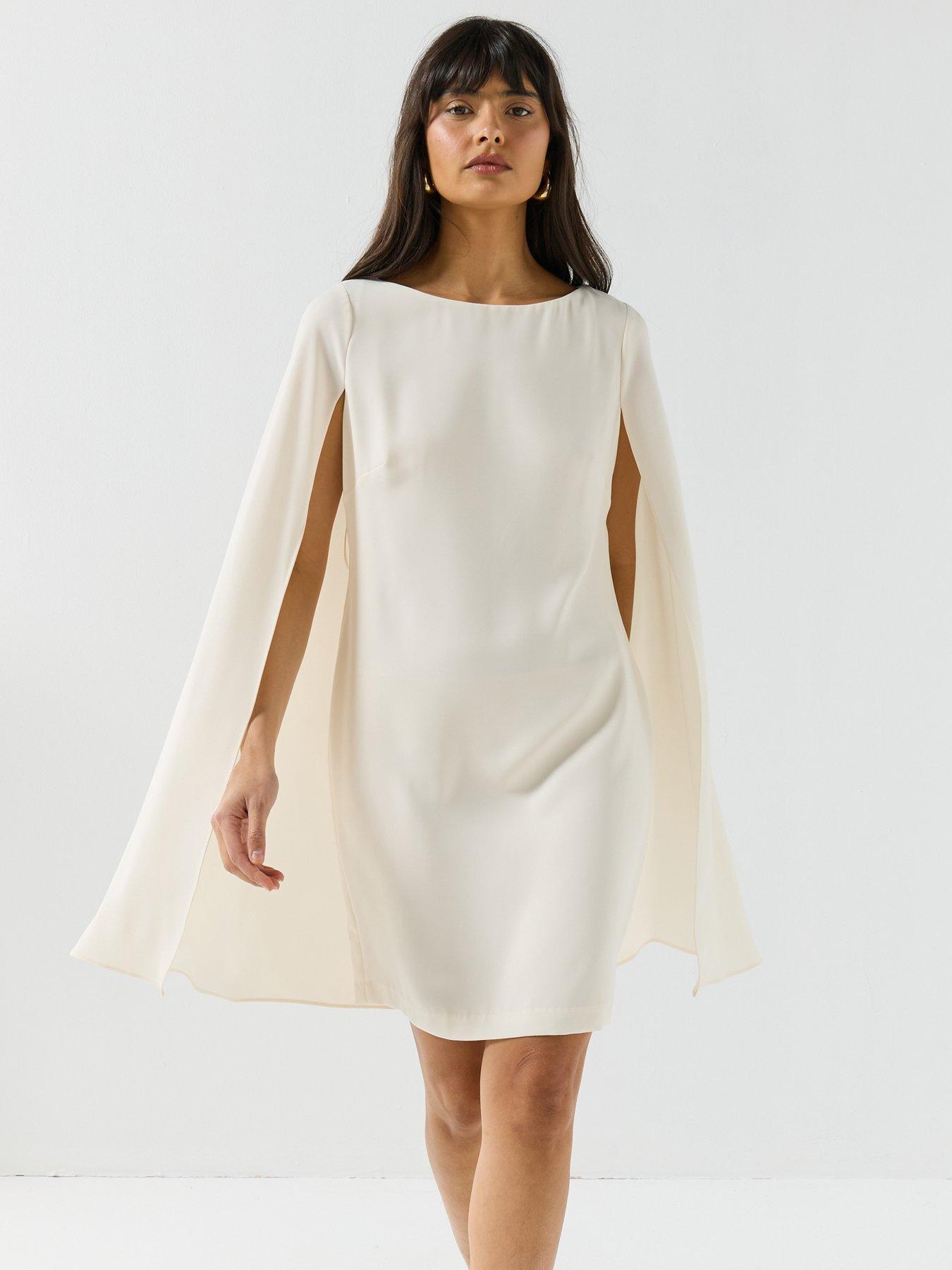 Lauren by Ralph Lauren Petra Long Sleeve Cocktail Cocktail Dress - White