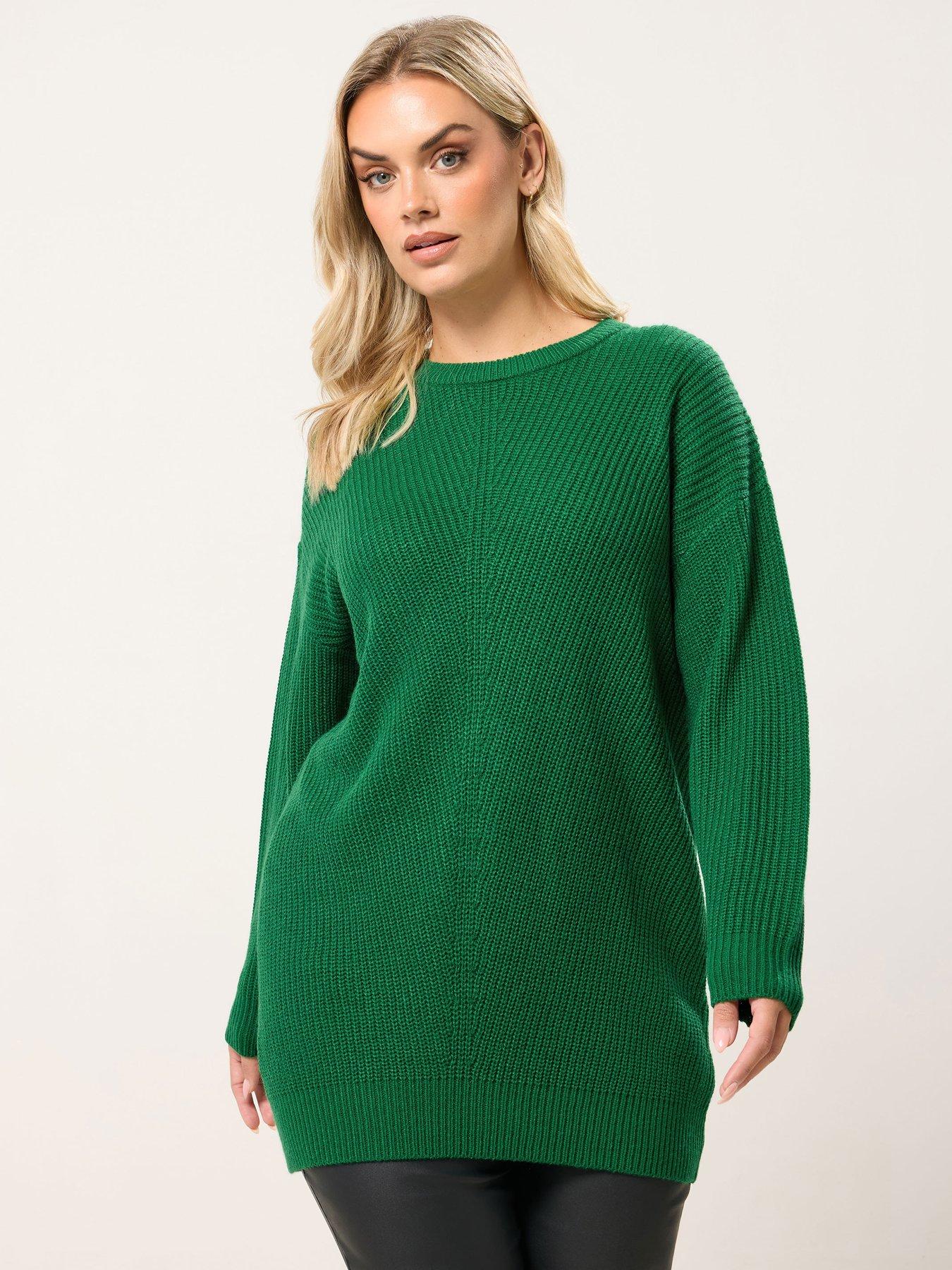 Yours Curve Essential Jumper - Green